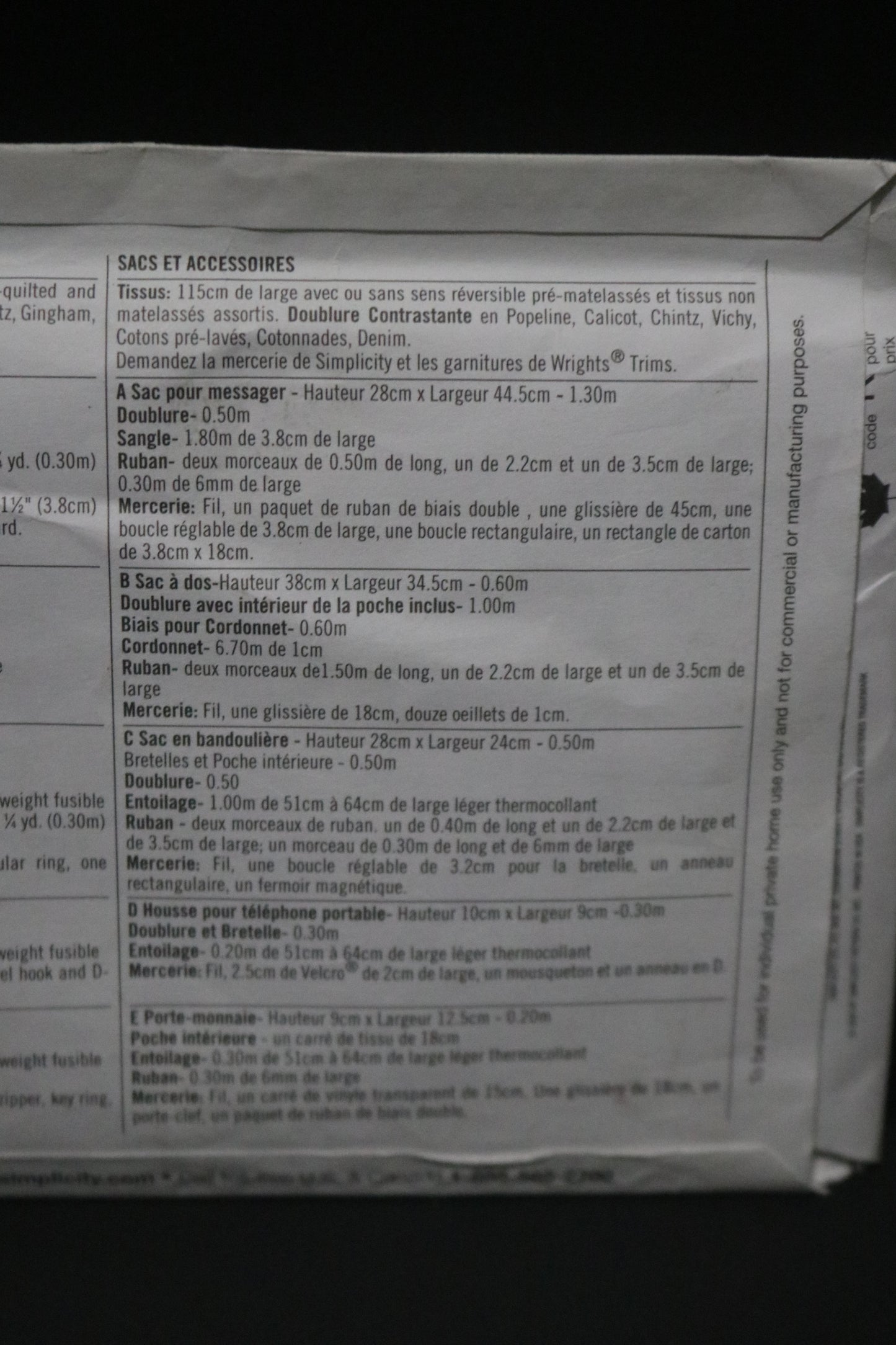 Simplicity 2911 Bags and Accessories Sewing Pattern - UNCUT