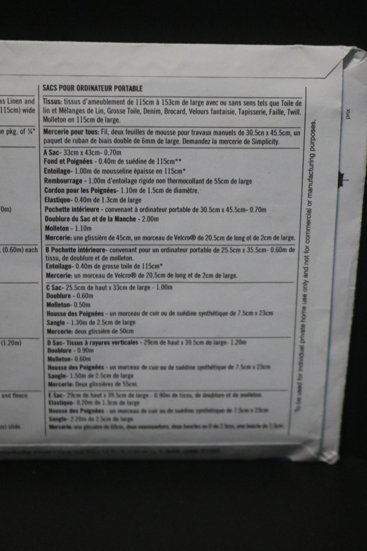 Simplicity 3889 Andrea Schewe Laptop Computer Bags Sewing Pattern - UNCUT