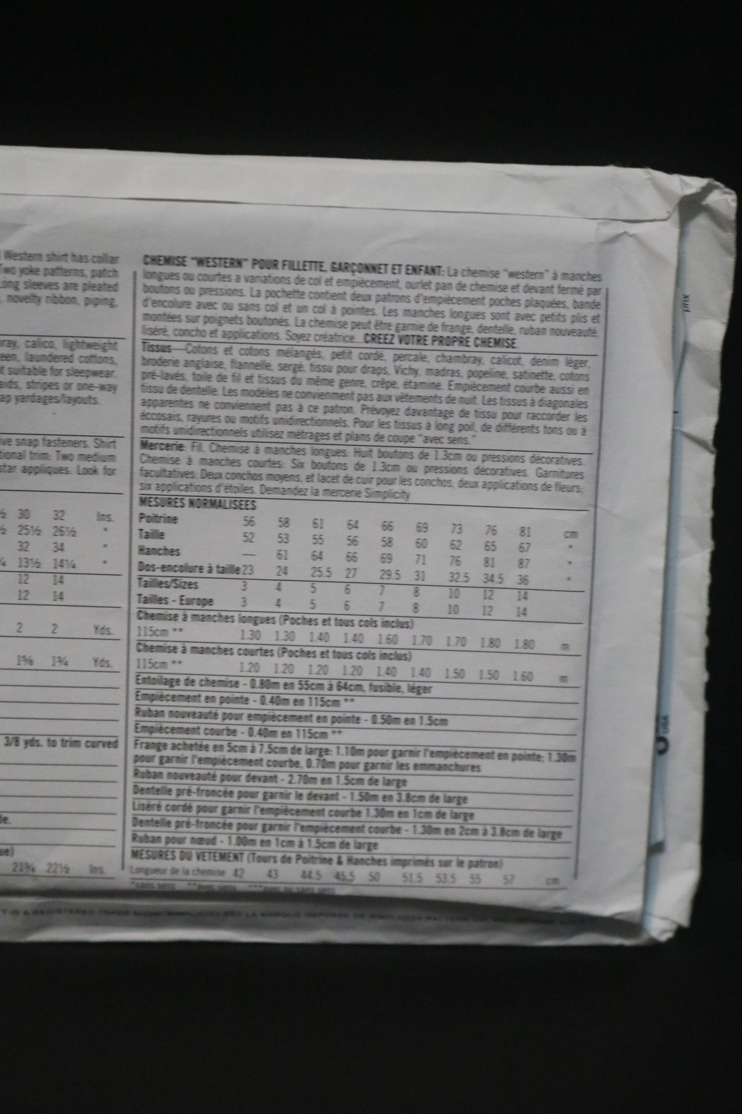 Simplicity 8753 Girls and Boys and Childs Western Shirt Sewing Pattern - UNCUT Size 7 8 10 12