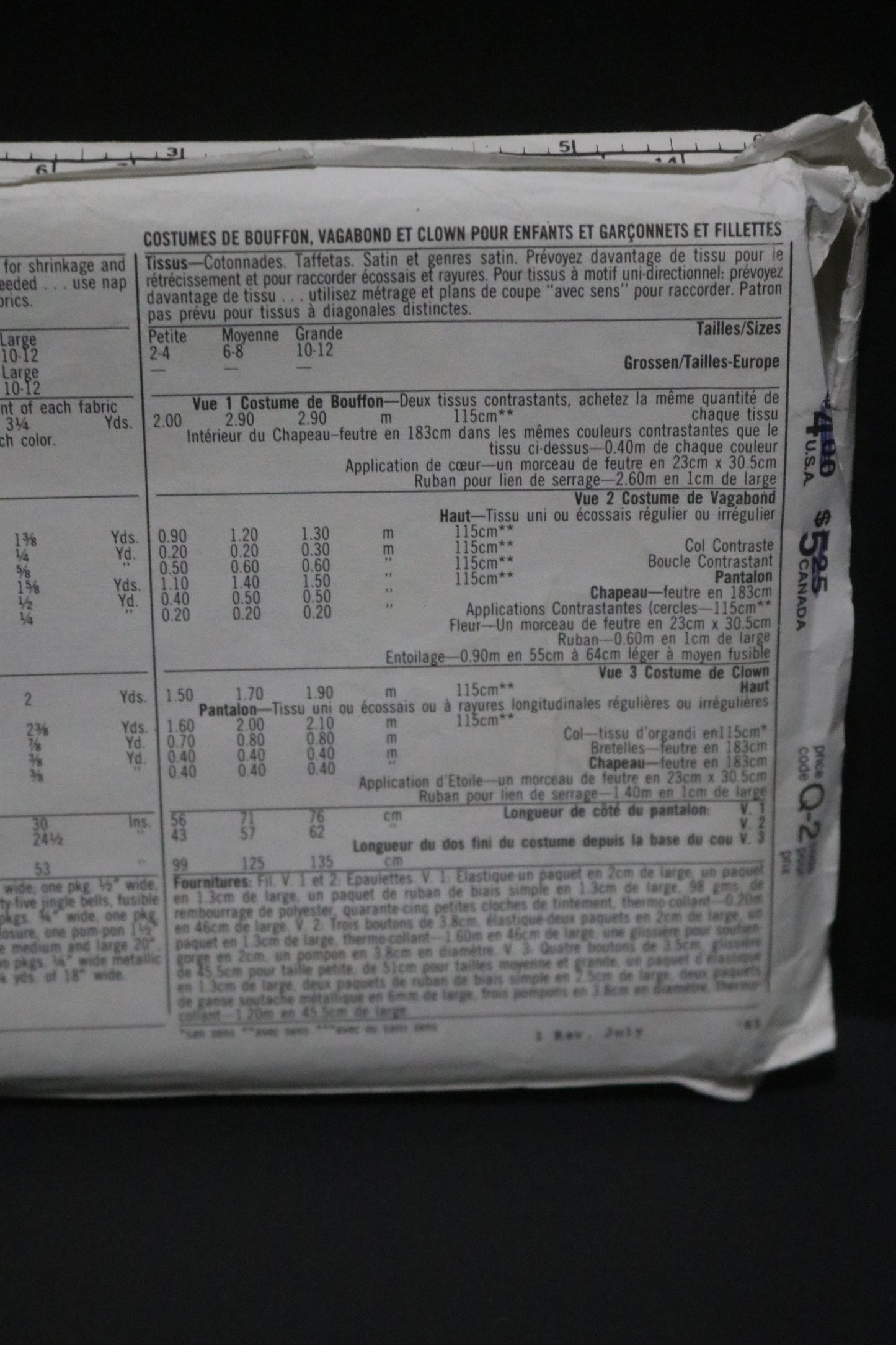 Simplicity 7120 Shirley Botsford Child's Boys and Girls Circus Jester, Hobo and Clown Costumes Sewing Pattern - UNCUT - Size LG ( 10 - 12 )