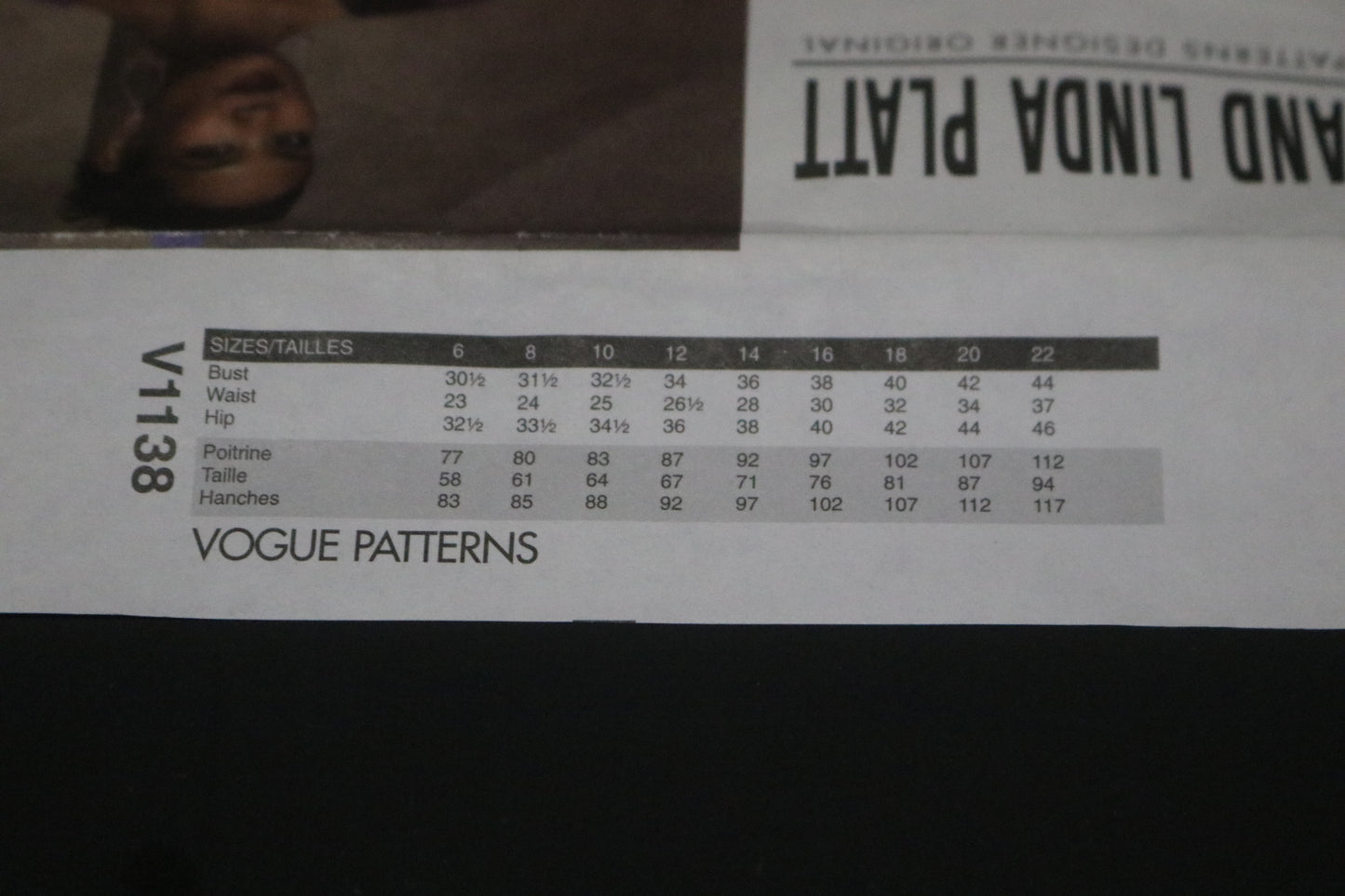 Vogue 1138 Tom and Linda Platt Misses Dress Sewing Pattern - UNCUT - Size 14 16 18 20 22