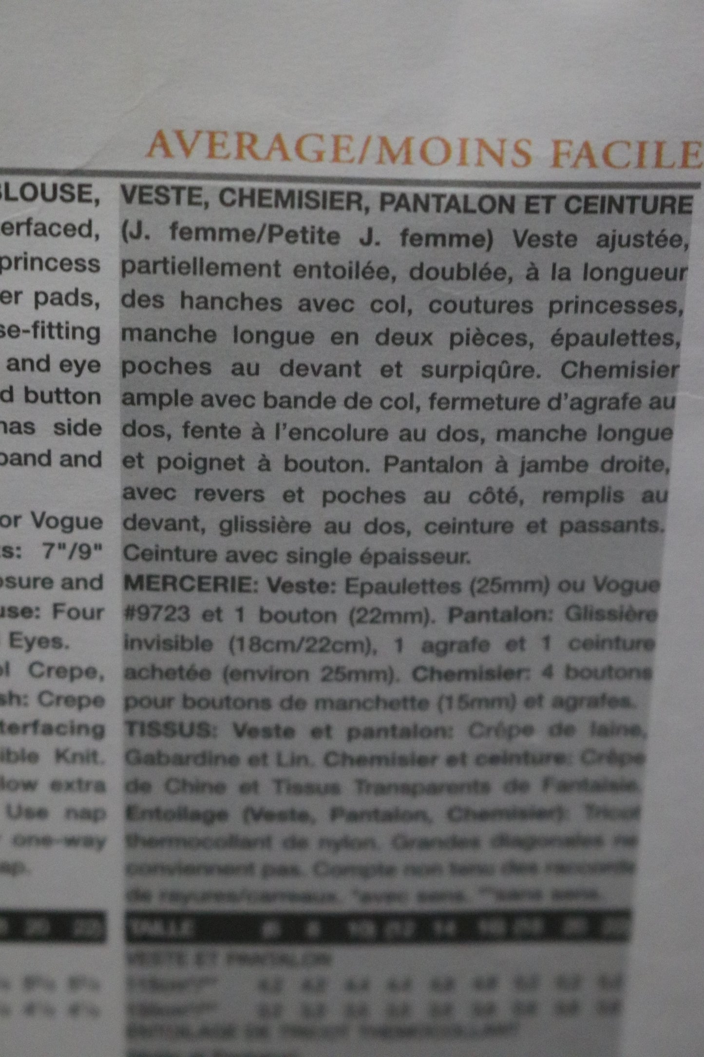 Vogue 2705 Misses / Misses Petite Jacket, Blouse Pants and Sash Sewing Pattern - UNCUT - Size 12 14 16