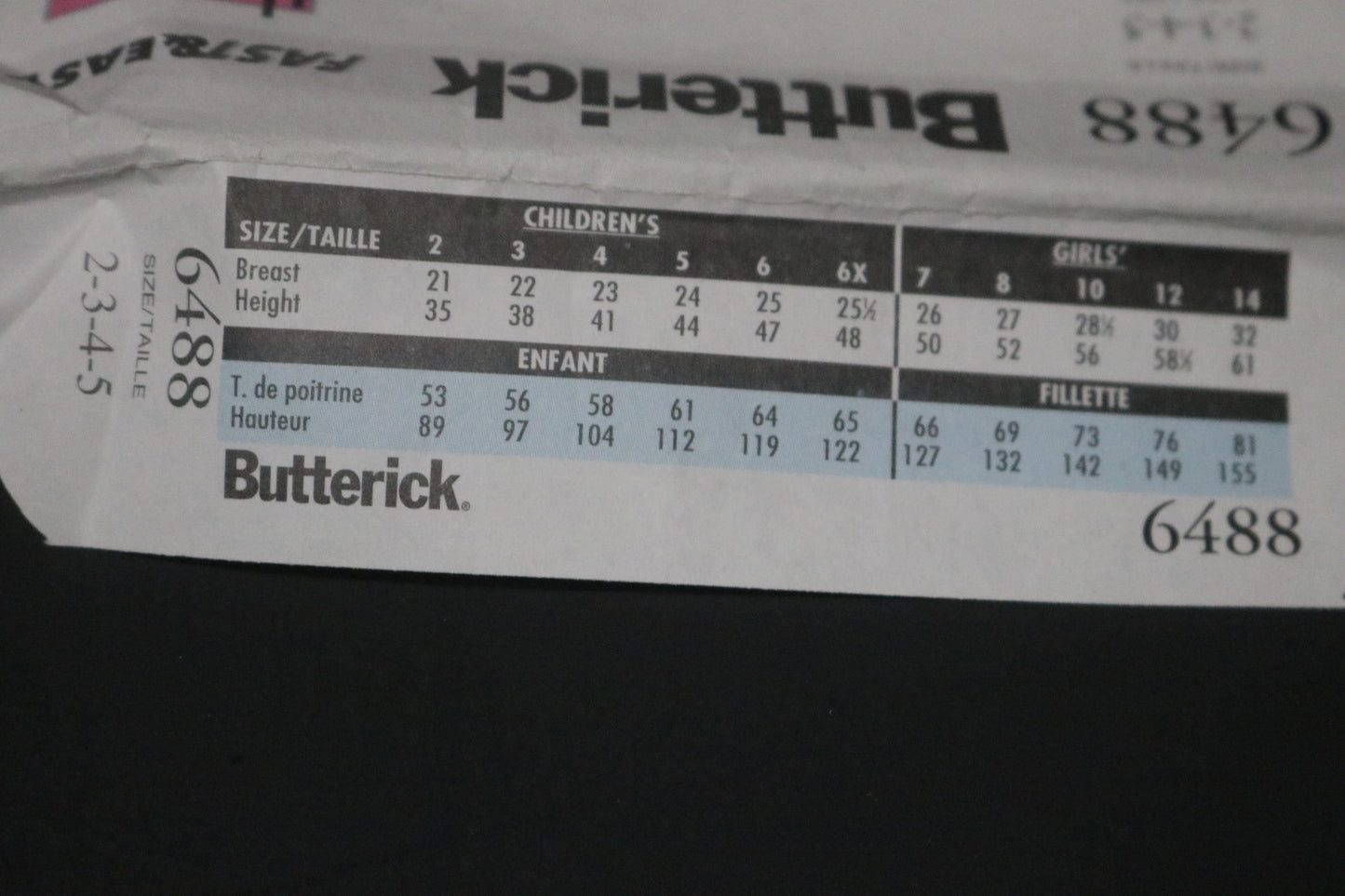 Butterick 6488 Childrens / Girls Dress and Headband Sewing Pattern - UNCUT Size 2 3 4 5