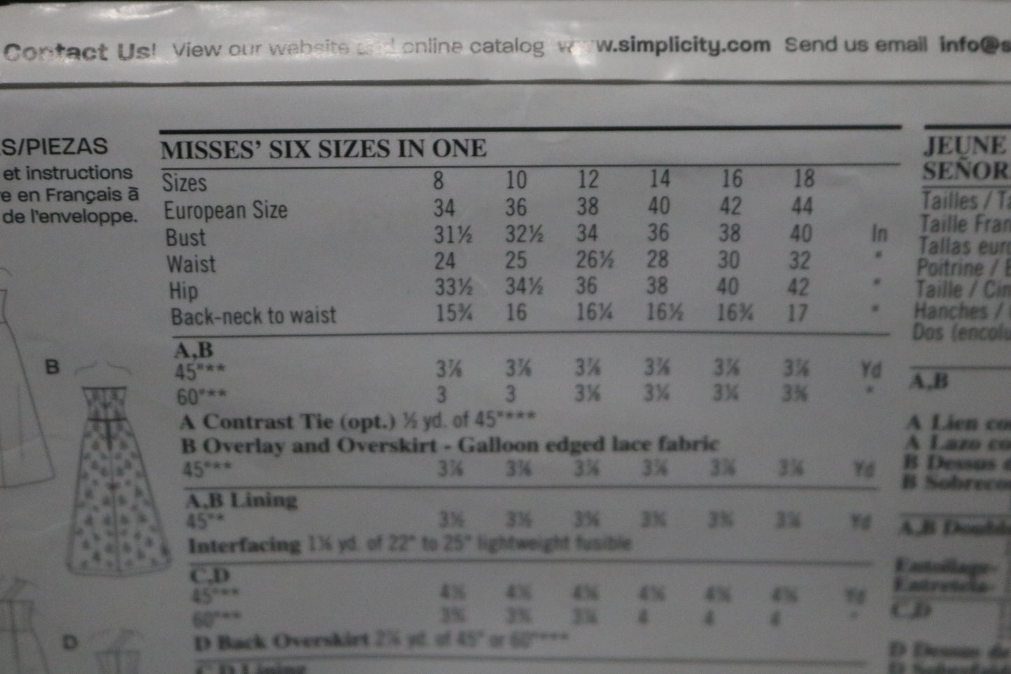 New Look 6400 Misses Dress Sewing Pattern - UNCUT - Size 8 - 18