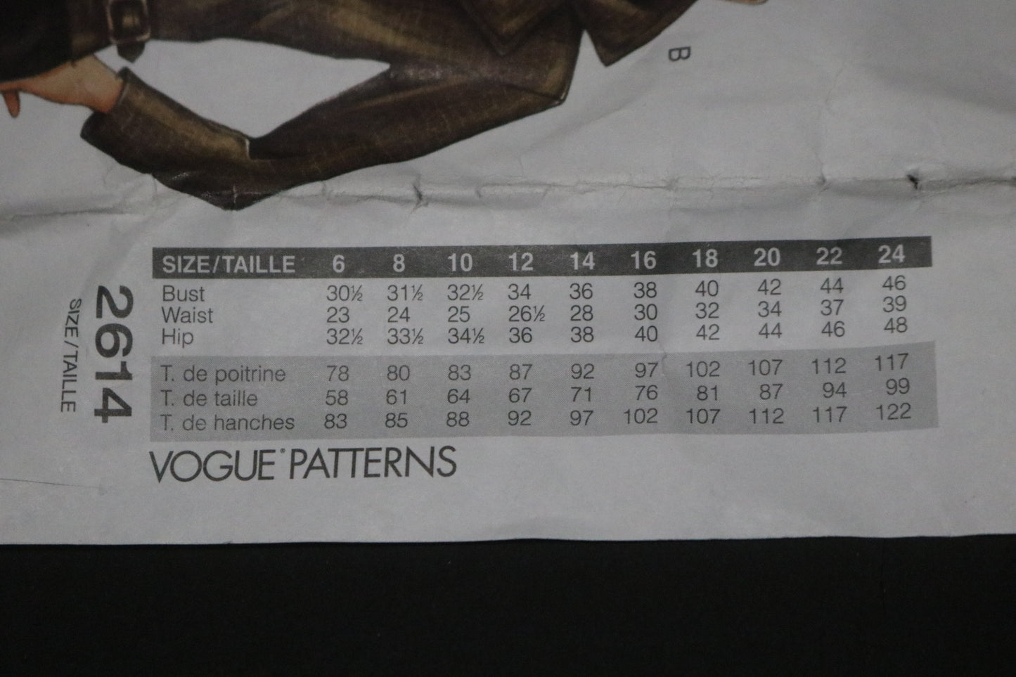 Vogue 2614 Misses Jacket Sewing Pattern - UNCUT - Size 12 14 16