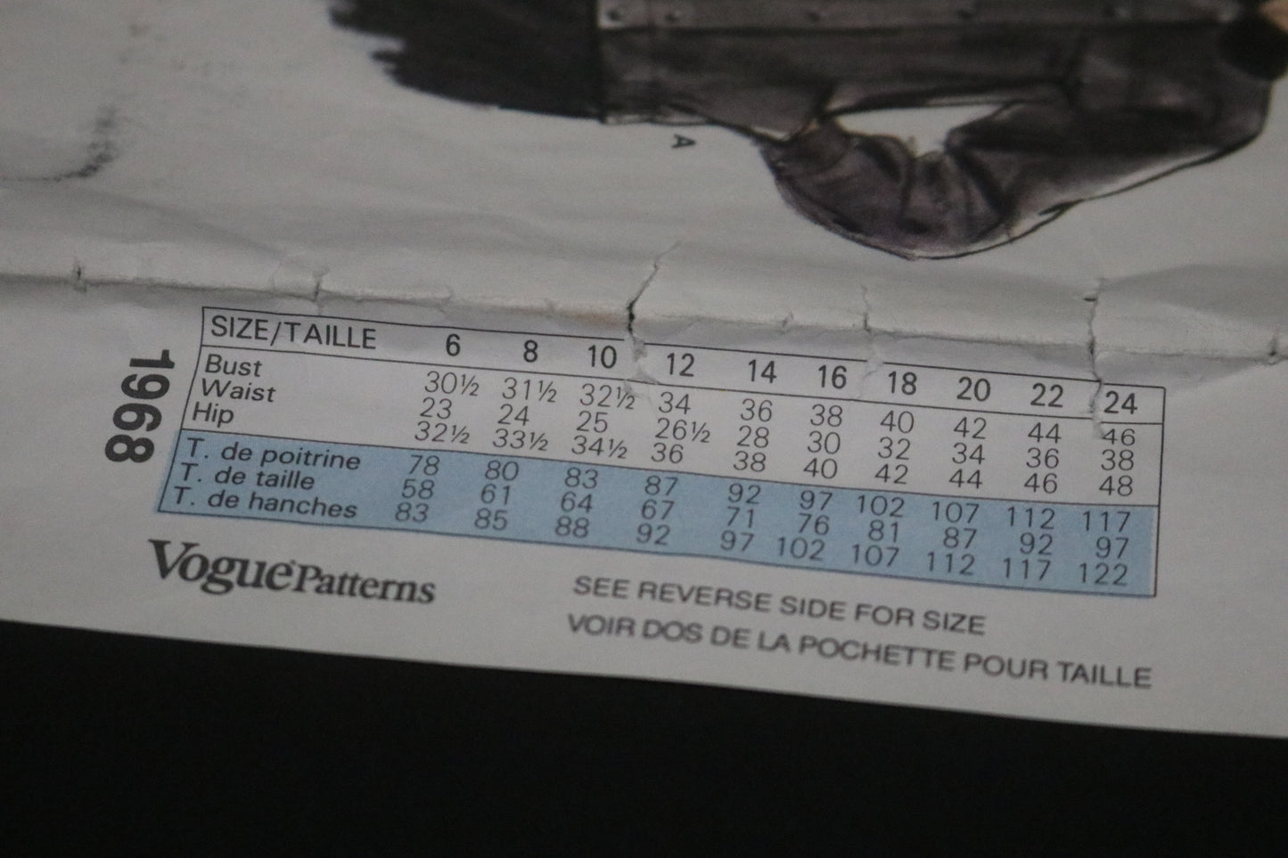 Vogue 1968 Misses Jacket Sewing Pattern - UNCUT - Size 16