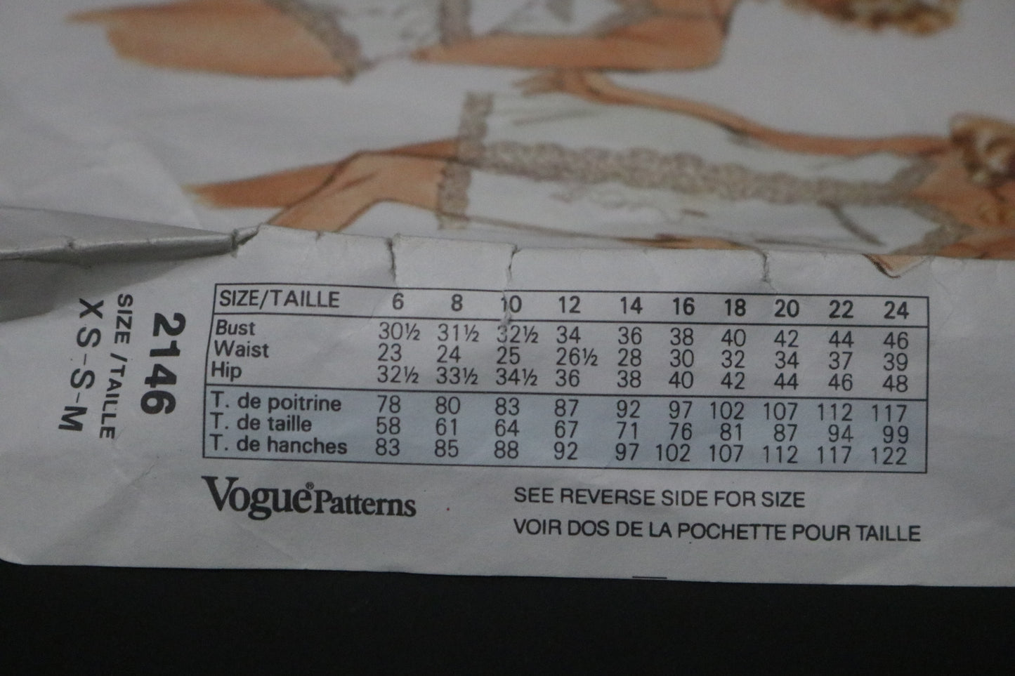 Vogue 2146 Misses Slip, Camisole, Half Slip, Panties and Teddy Sewing Pattern - UNCUT - Size XS S M