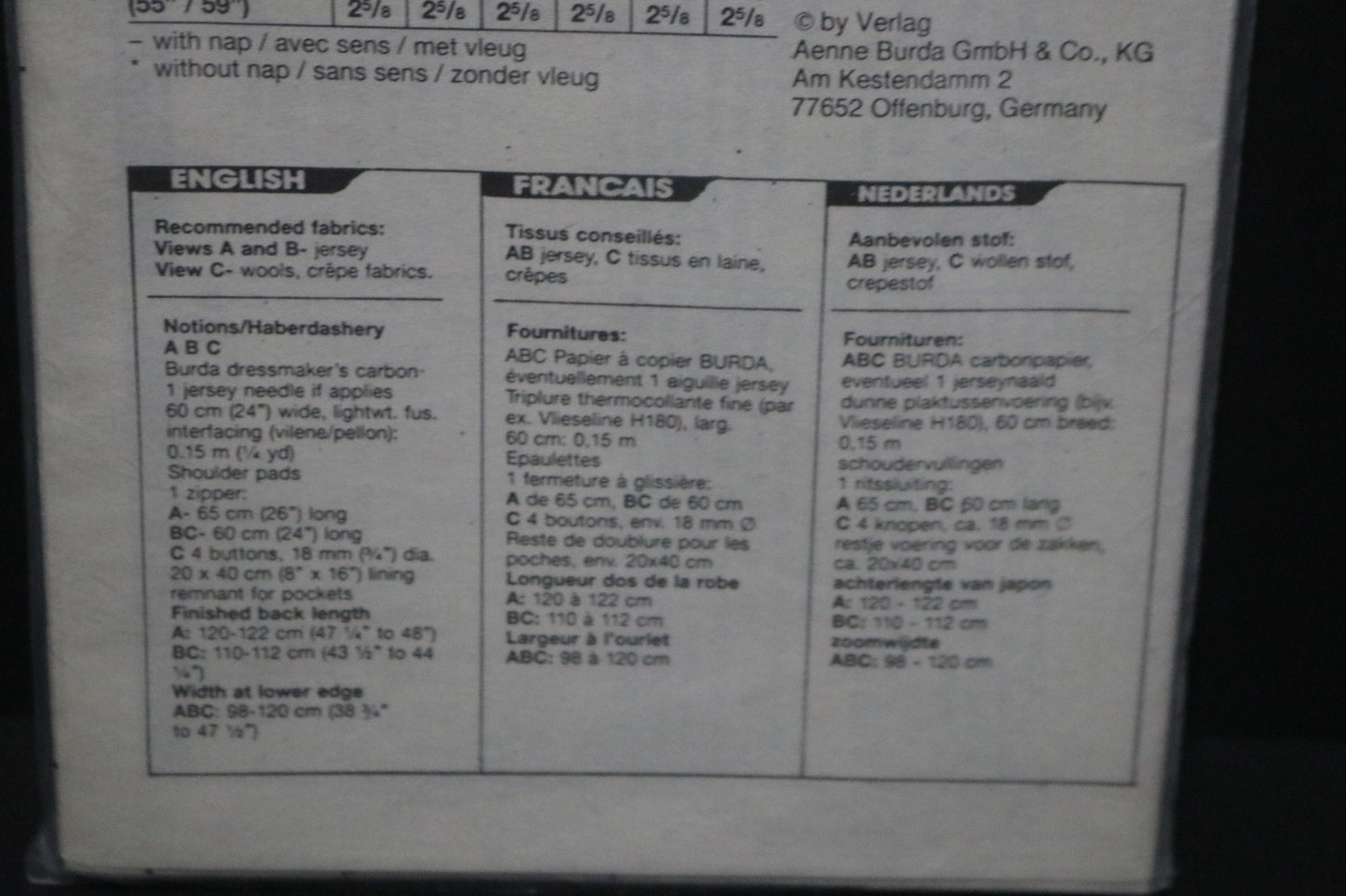 Burda 4171 Misses Dress Sewing Pattern - UNCUT - Size 12 14 16 18 20 22