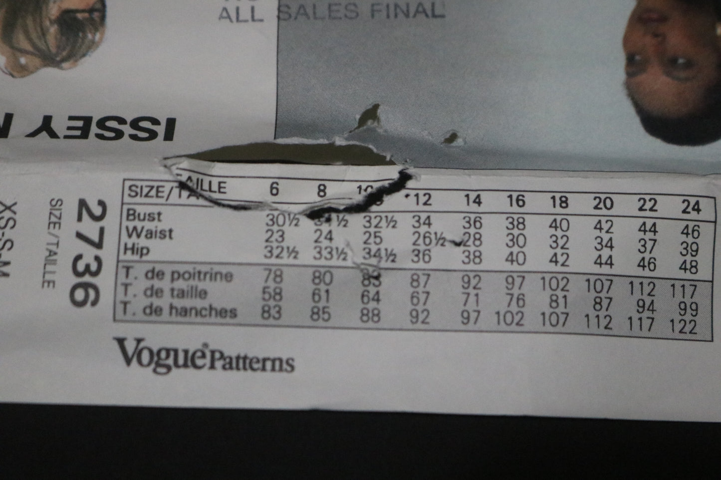 Vogue 2736 Issey Miyake Misses Oversized Coat Sewing Pattern - UNCUT - Size XS S M