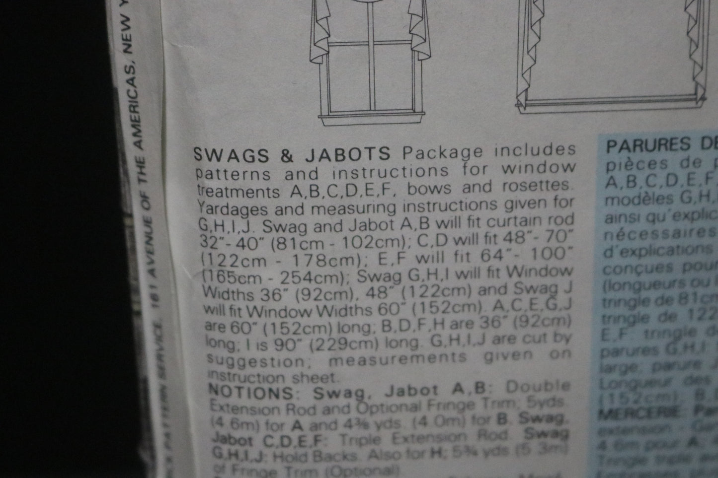 Butterick 5480 Swags and Jabots Sewing Pattern - UNCUT