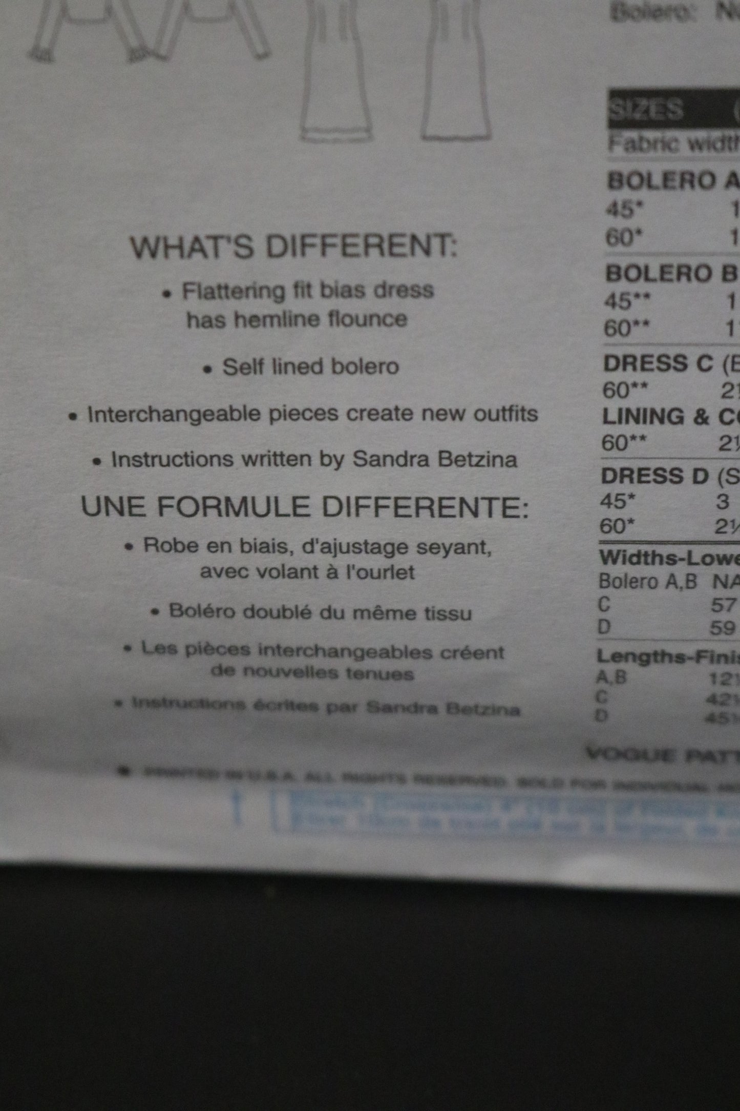 Vogue 7823 Sandra Betzina Misses / Misses Petite Jacket and Dress Sewing Pattern - UNCUT - Size A B C