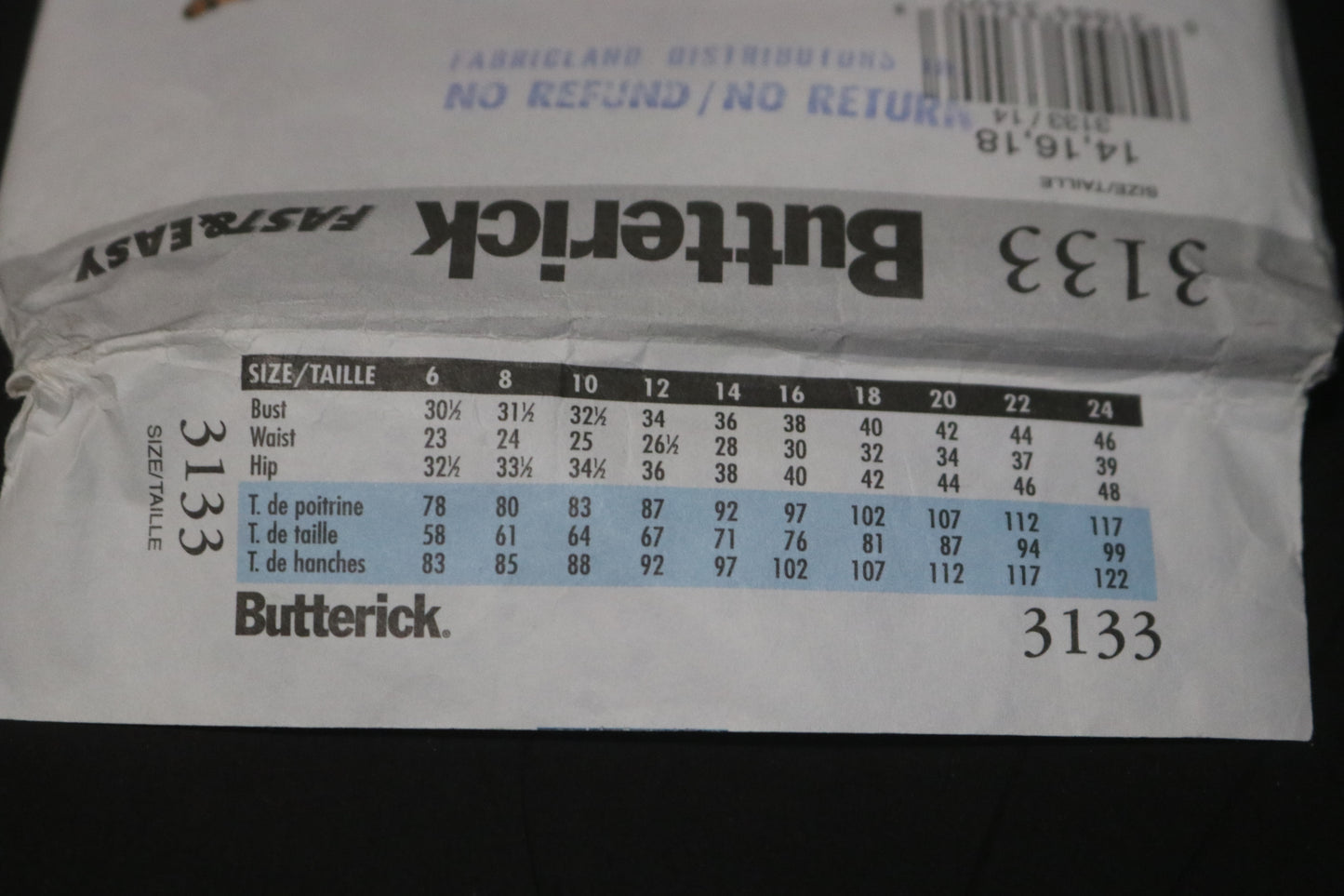 Butterick 3133 Misses / Misses Petite Pull on Skirt and Pants Sewing Pattern UNCUT Size 14 16 18