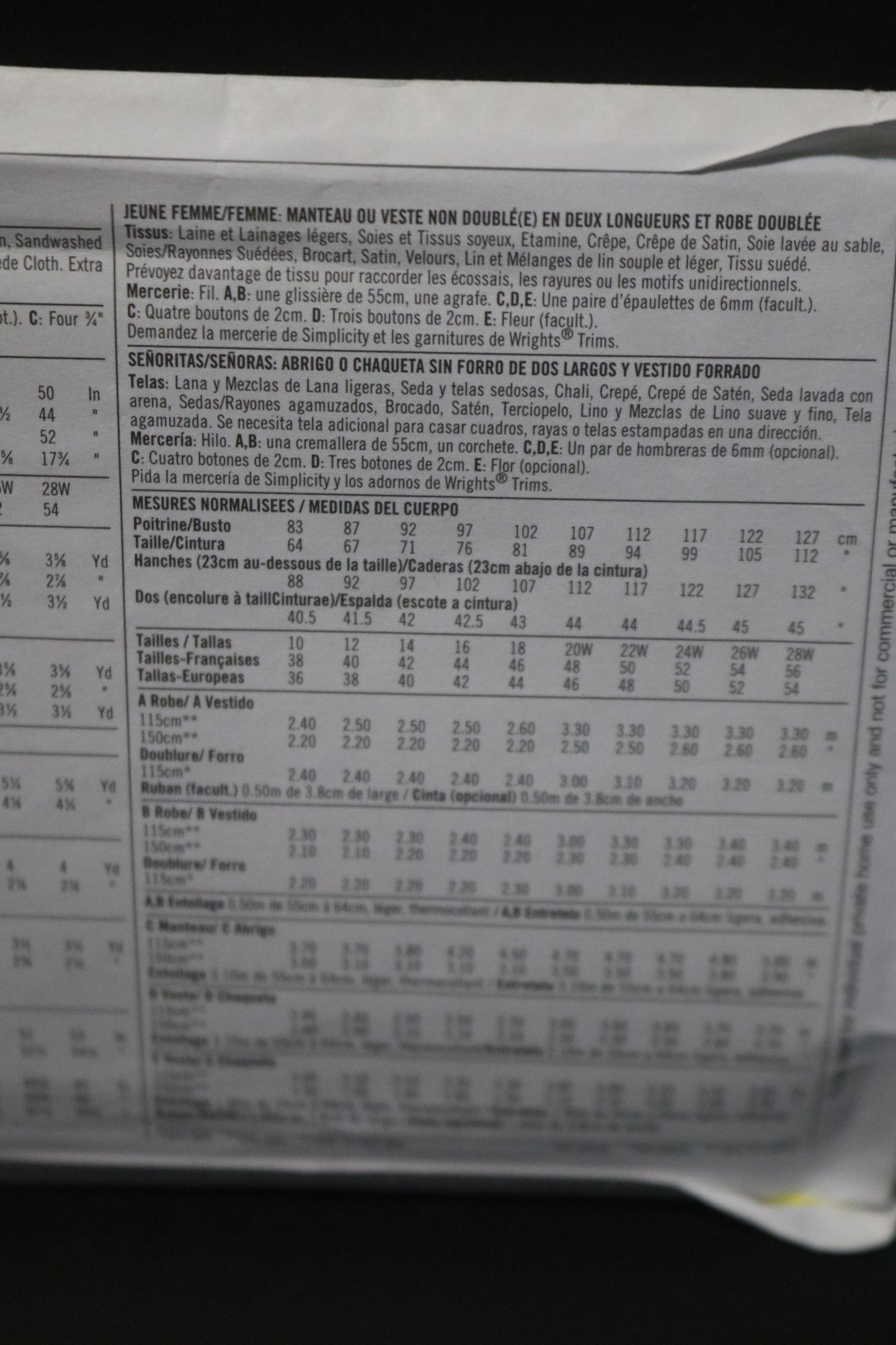 Simplicity 4014 Misses / Womens Unlined Coat or Jacket in Two Lengths and Lined Dress Sewing Pattern UNCUT Size 10 12 14 16 18