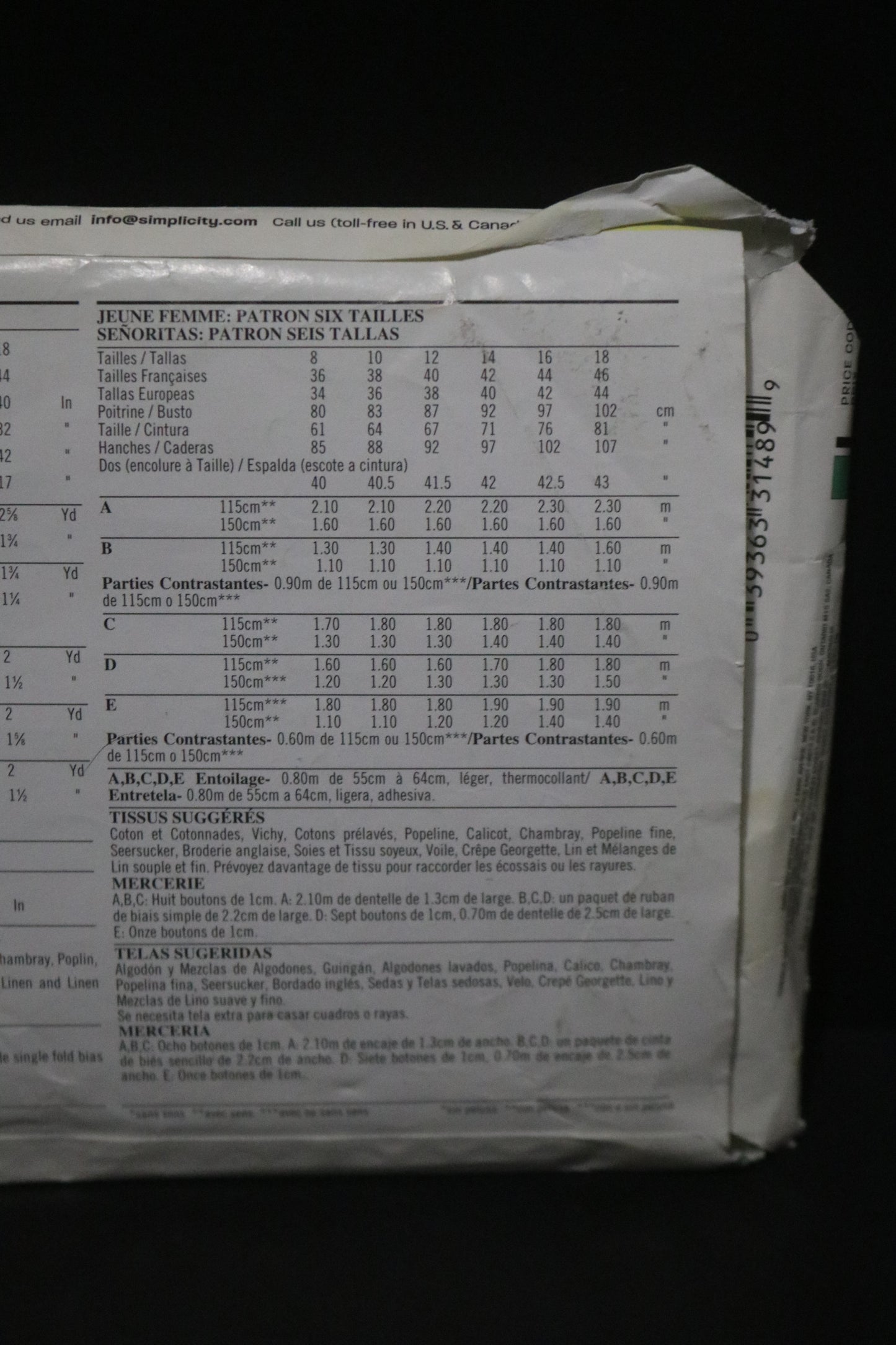 New Look 6781 Misses Blouse Sewing Pattern - UNCUT - Size 8 - 18