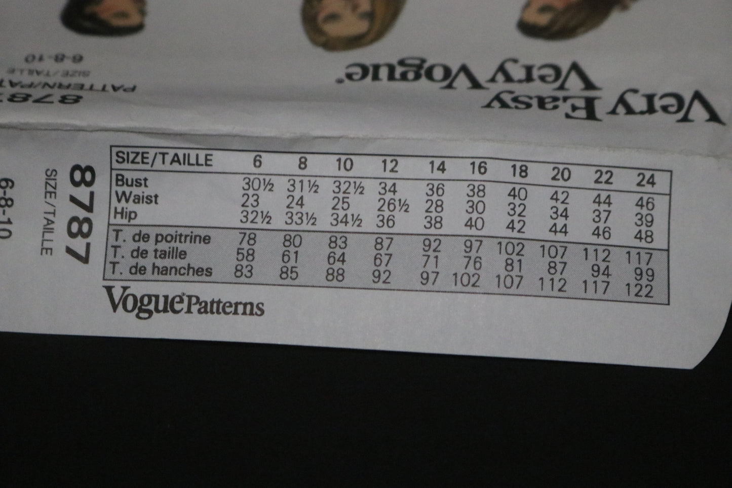 Vogue 8787 Misses Skirt Sewing Pattern - UNCUT - Size 6 8 10