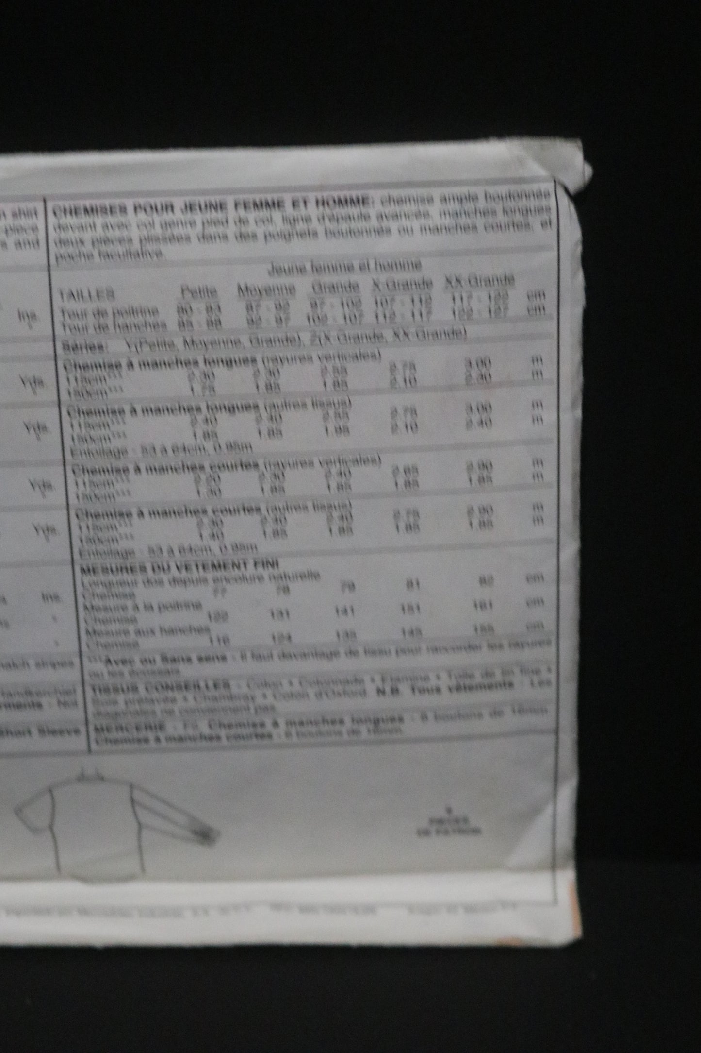 McCalls 6940 Misses and Mens Shirt Sewing Pattern UNCUT - Size Xlg - Xxl