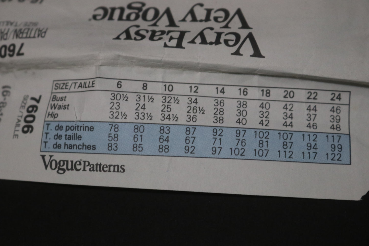 Vogue 7606 Misses / Misses Petite Jumper and Blouse Sewing Pattern UNCUT Size 6 8 10