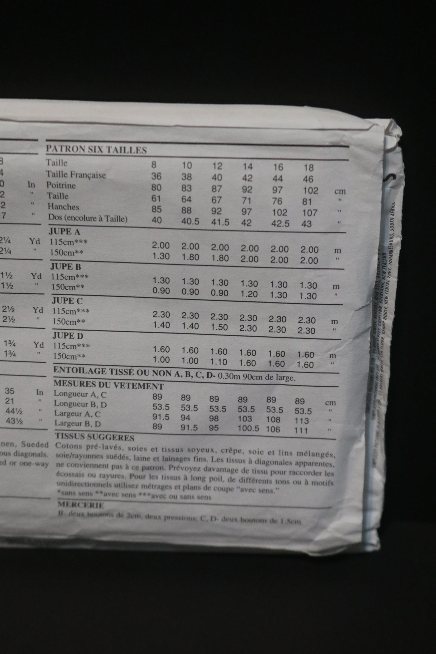 New Look 6321 Misses Skirt Sewing Pattern - UNCUT - Size 8 - 18