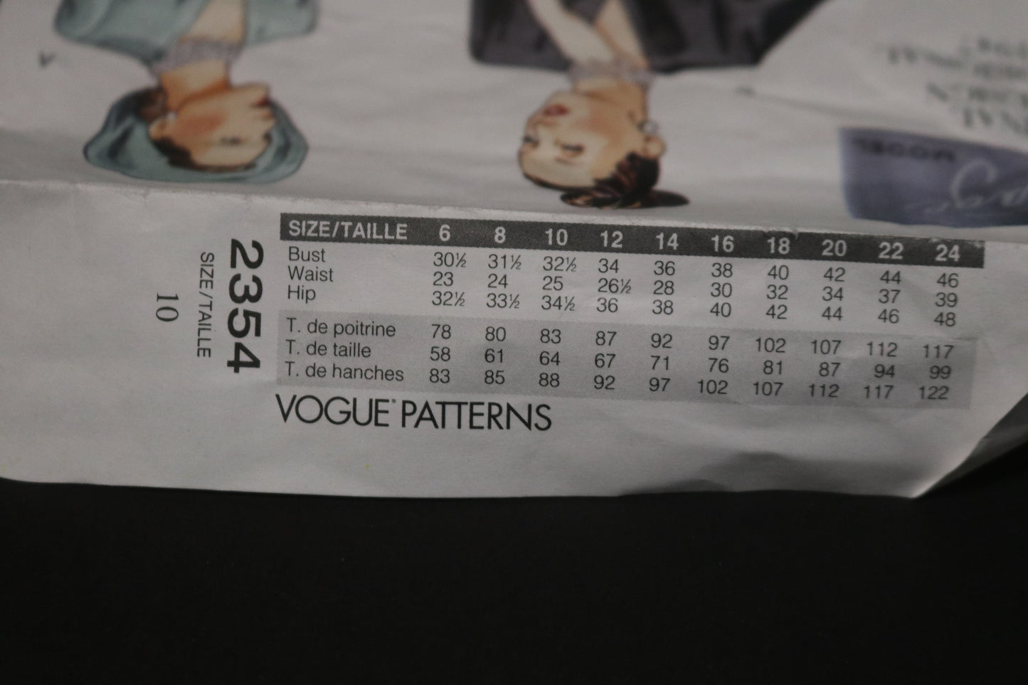 40s Vogue 2354 Misses Dress Reproduction Sewing Pattern - UNCUT - Size 10