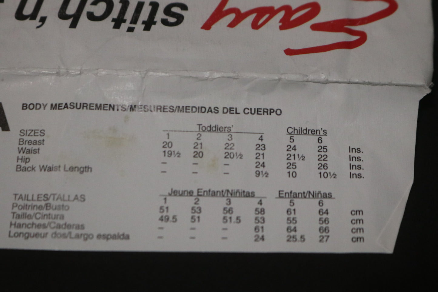 McCalls Stitch n Save 5371 Childrens Girls Sewing Pattern UNCUT Size 4 5 6