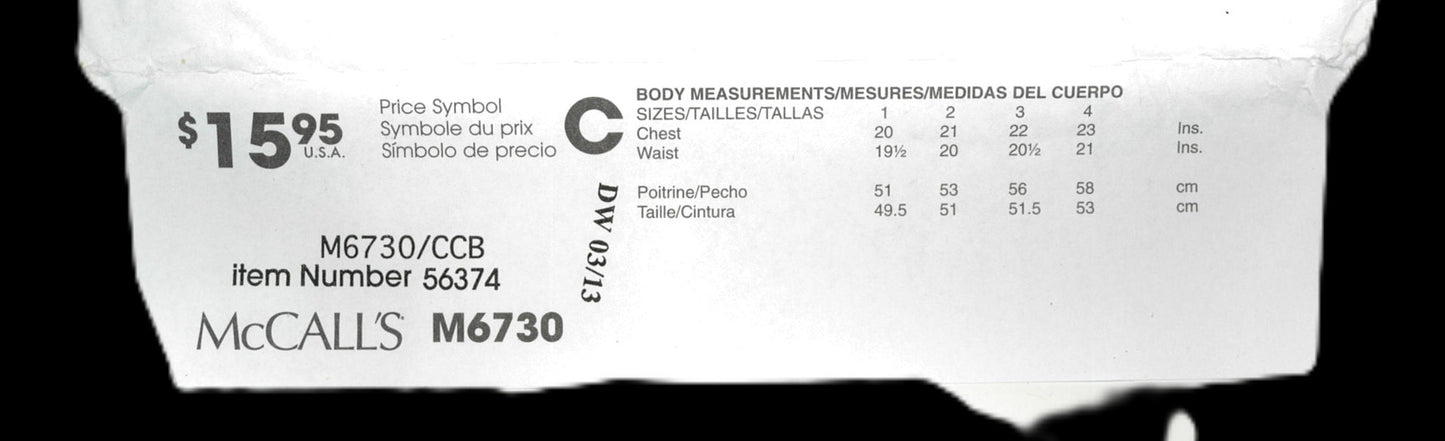 McCalls 6730 Toddlers Dresses and Bags Sewing Pattern - UNCUT - Size 1 2 3 4