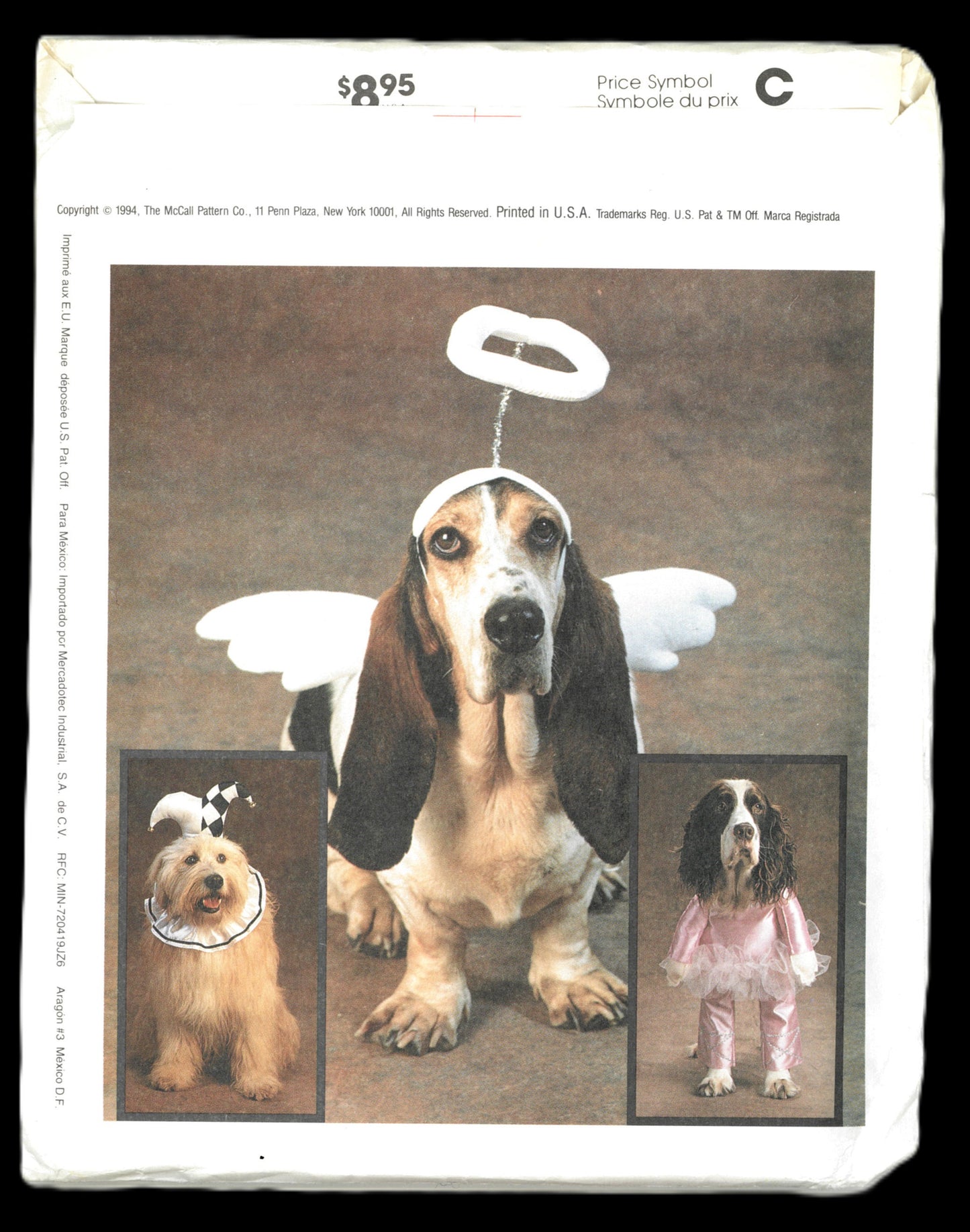 McCalls 7402 The Bow Wow Masquerade Dog and Cat Costumes Sewing Pattern UNCUT Sized for Small Medium and Large Pets.