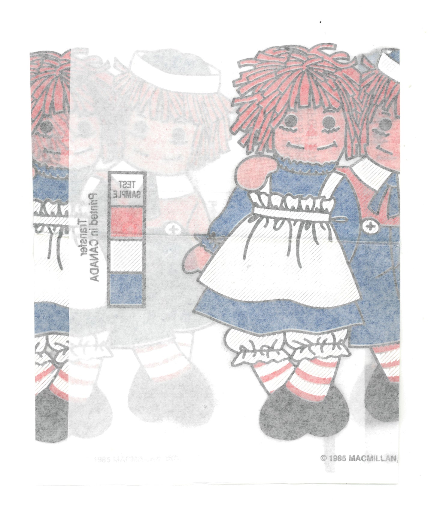 McCalls 8941 Raggedy Ann Girls Nightgown Pajamas and Permanent Multi Color Transfer Sewing Pattern - UNCUT - Size Medium ( 6,8)