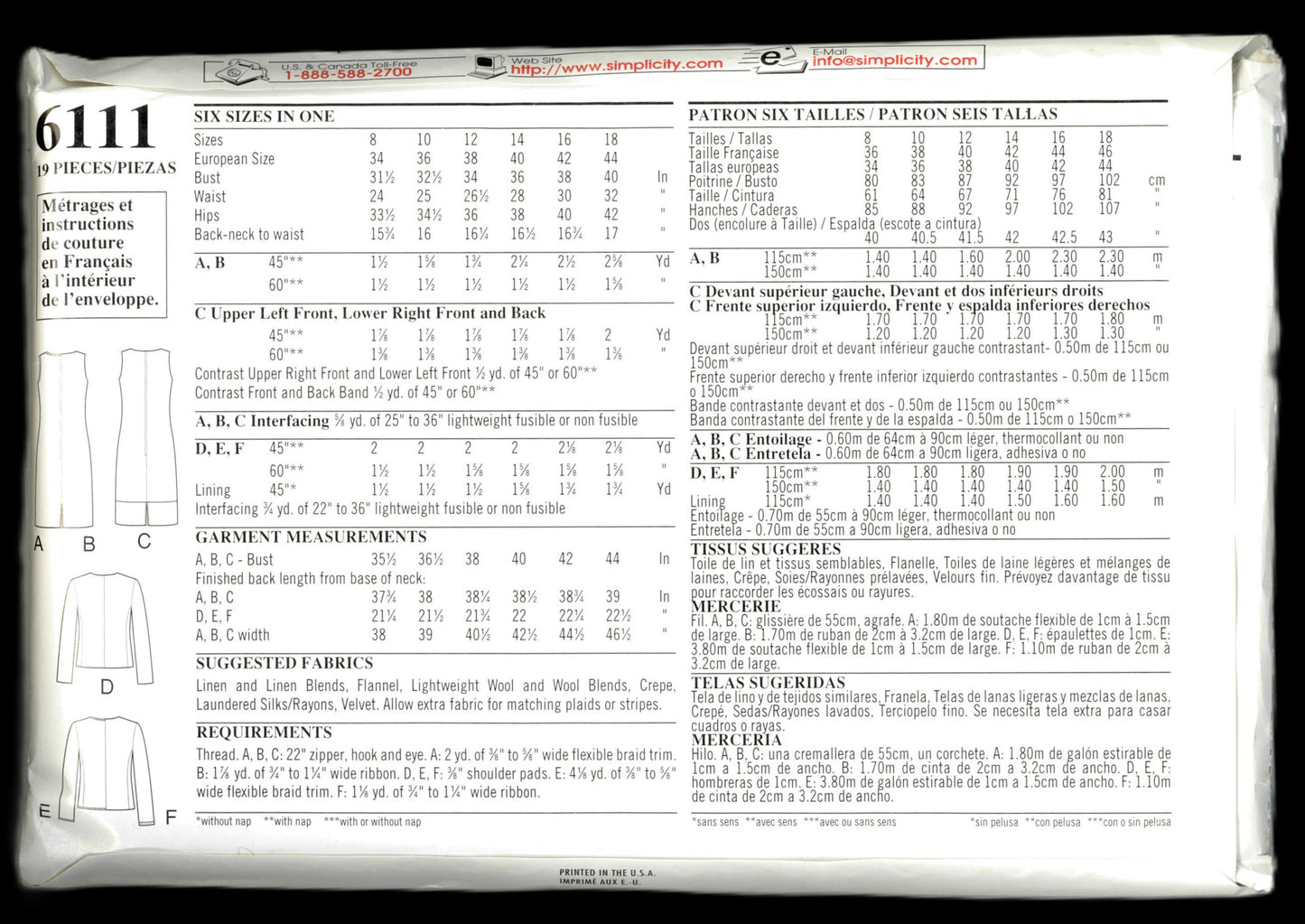 New look 6111 Misses Dress and Jacket Sewing Pattern - UNCUT - Size 8 - 18