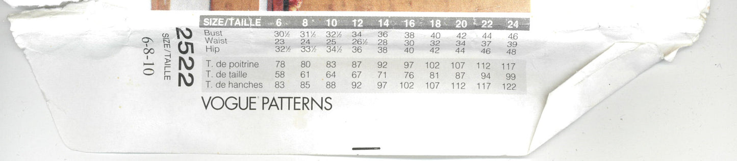 Vogue 2522 B. Smith Misses / Misses Petite Jacket, Vest Dress and Pants Sewing Pattern - UNCUT - Size 6 8 10