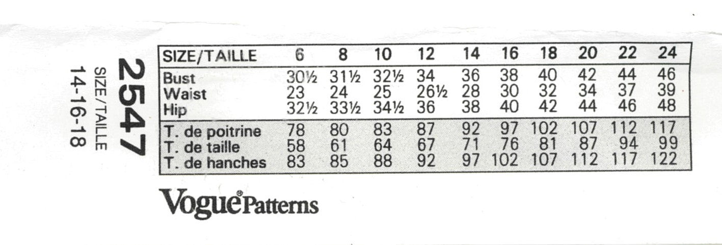 Vogue 2547 Donna Karan DKNY Misses Coat Sewing Pattern - UNCUT - Size 14 16 18