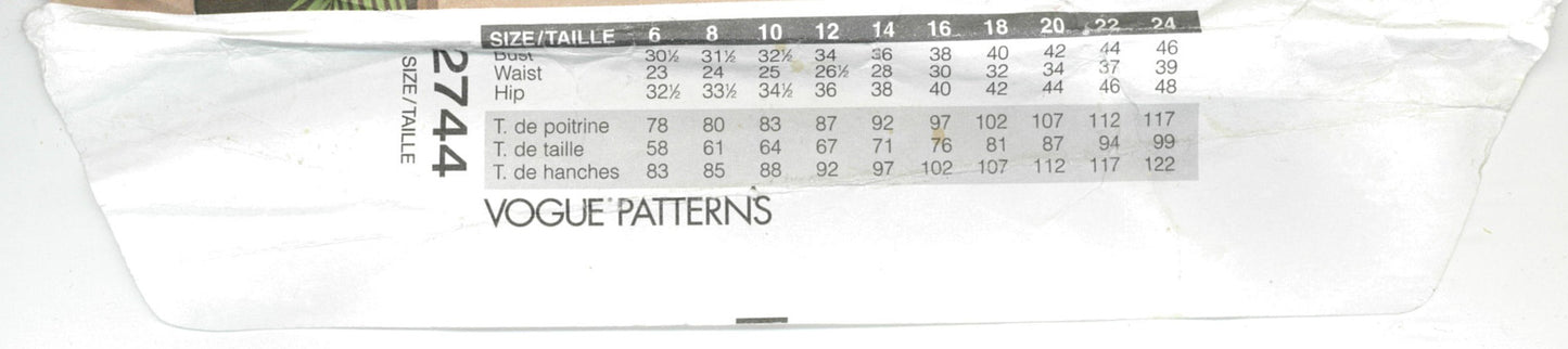 Vogue 2744 Misses / Misses Petite Shirt Top Skirt Shorts and Pants Sewing Pattern - UNCUT - Size 12 14 16