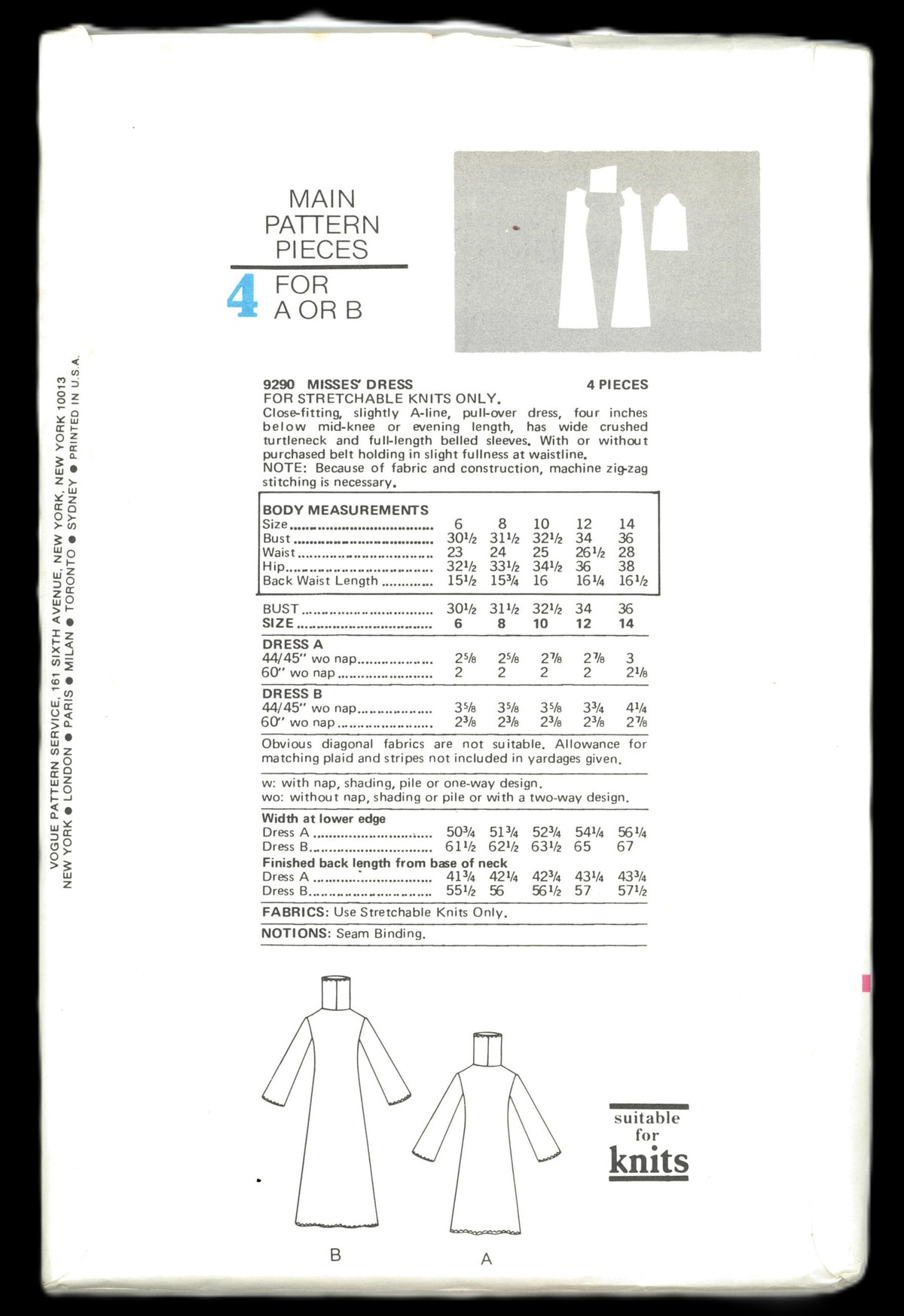 Vogue 7290 Linda Carr Doll & Clothes Sewing Pattern UNCUT