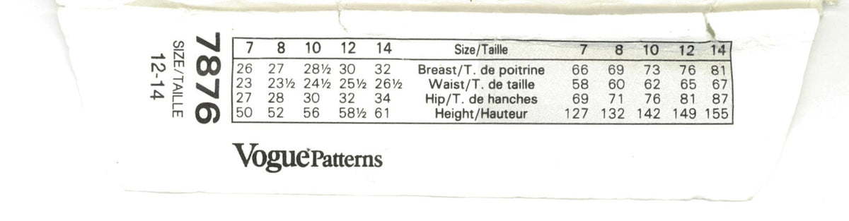 Vogue 7876 Little Vogue Girls Vest Skirt and Jodphurs Sewing Pattern UNCUT Size 12 - 14