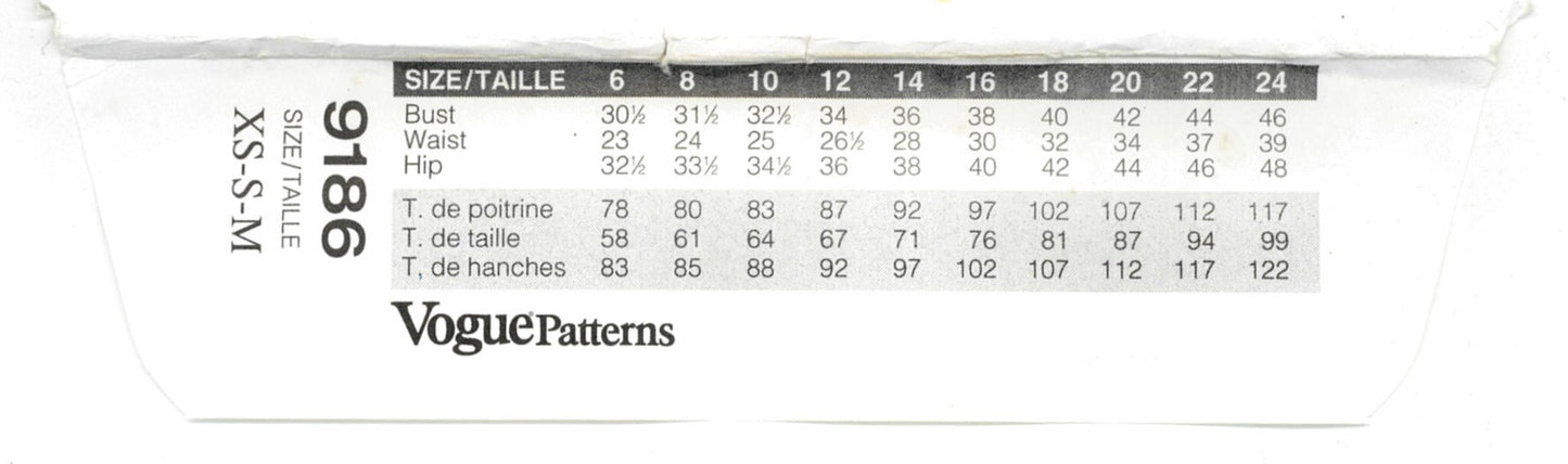Vogue 9186 Ultra EZ Misses Dress Sewing Pattern - UNCUT - Size XS S M