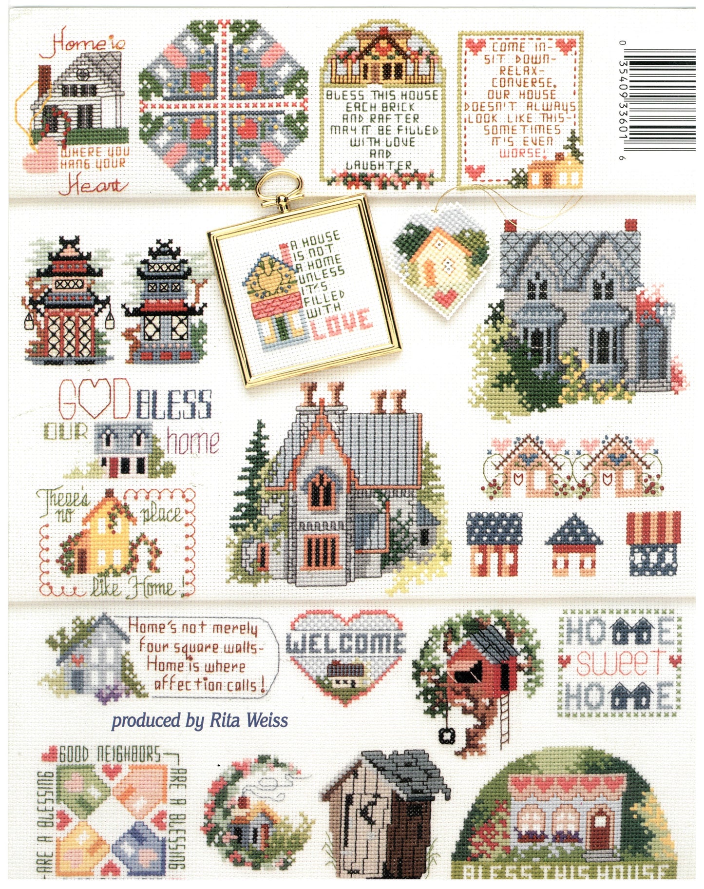 50 Houses to Cross Stitch Cross Stitch Pattern Booklet - American School of Needlework