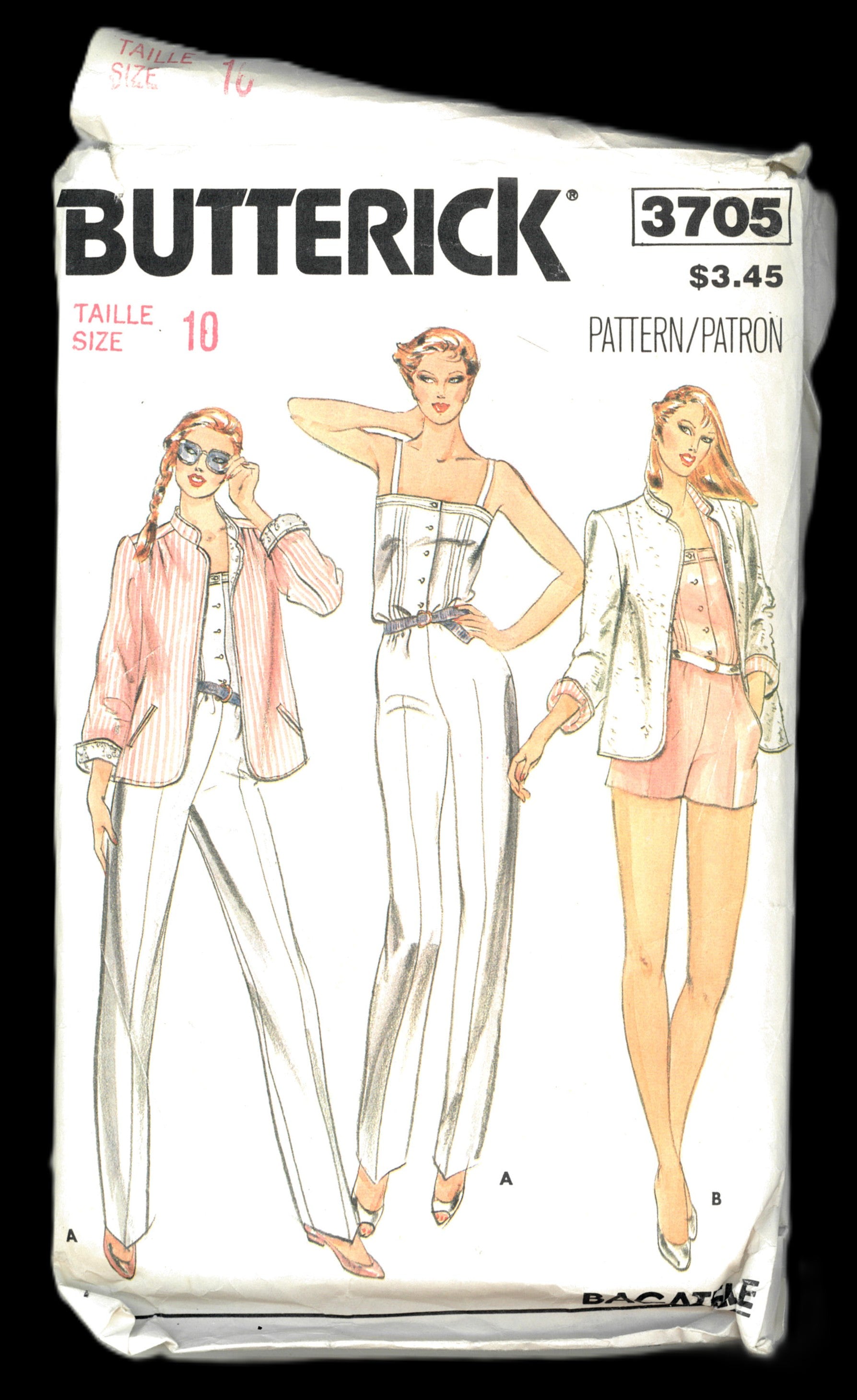 70s Butterick 3705 Misses Jacket and Jumpsuit Sewing Pattern - UNCUT - Size 10