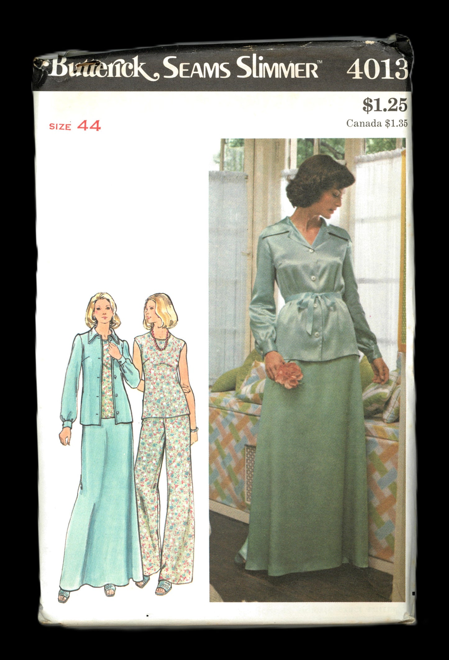 70s Butterick 4013 Womens Jacket Top and Pants Sewing Pattern UNCUT  Size 44