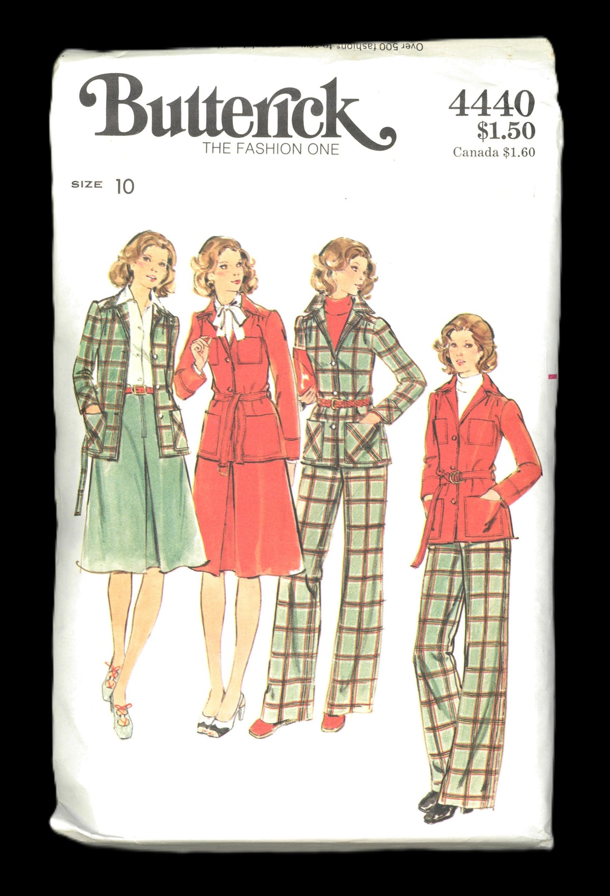 70s Butterick 4440 Misses Jacket Skirt Pants and Belt Sewing Pattern UNCUT Size 10 or Size 12 or Size 14 or Size 16 or Size 18 or Size 20