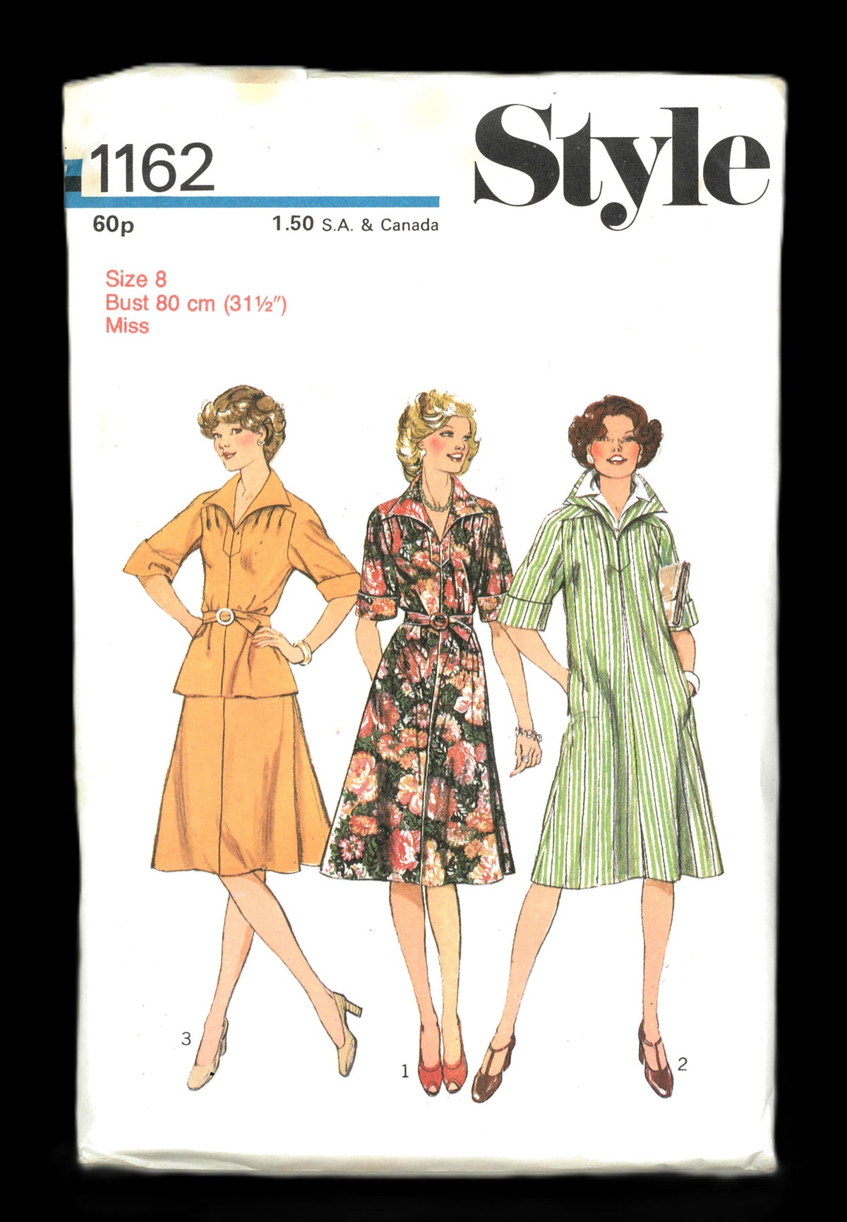 70s Style 1162 Misses Dress or Top and Skirt Sewing Pattern - UNCUT ...