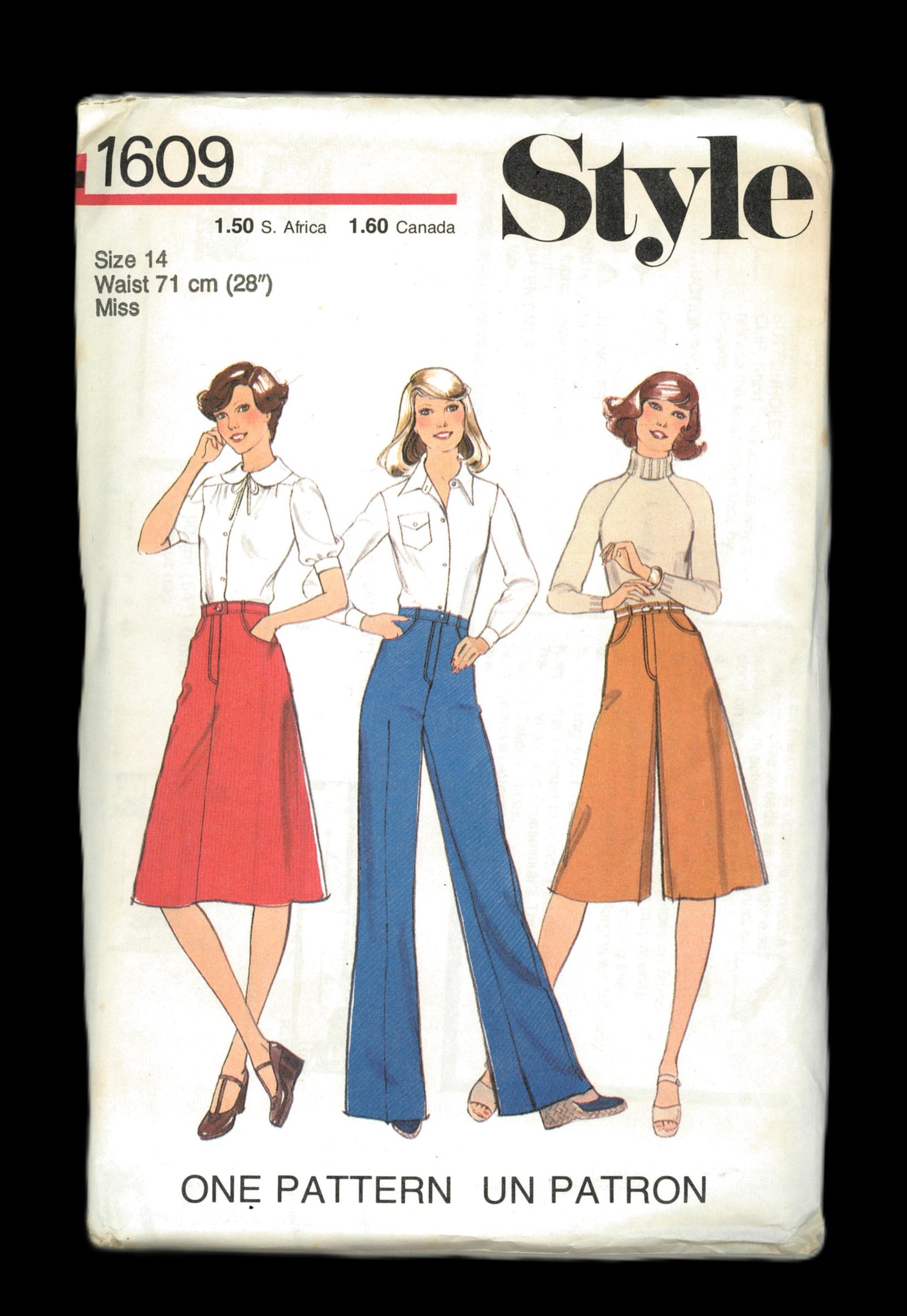 70s Style 1609 Misses Skirt Culottes and Trousers Sewing Pattern UNCUT Size 14 or Size 16