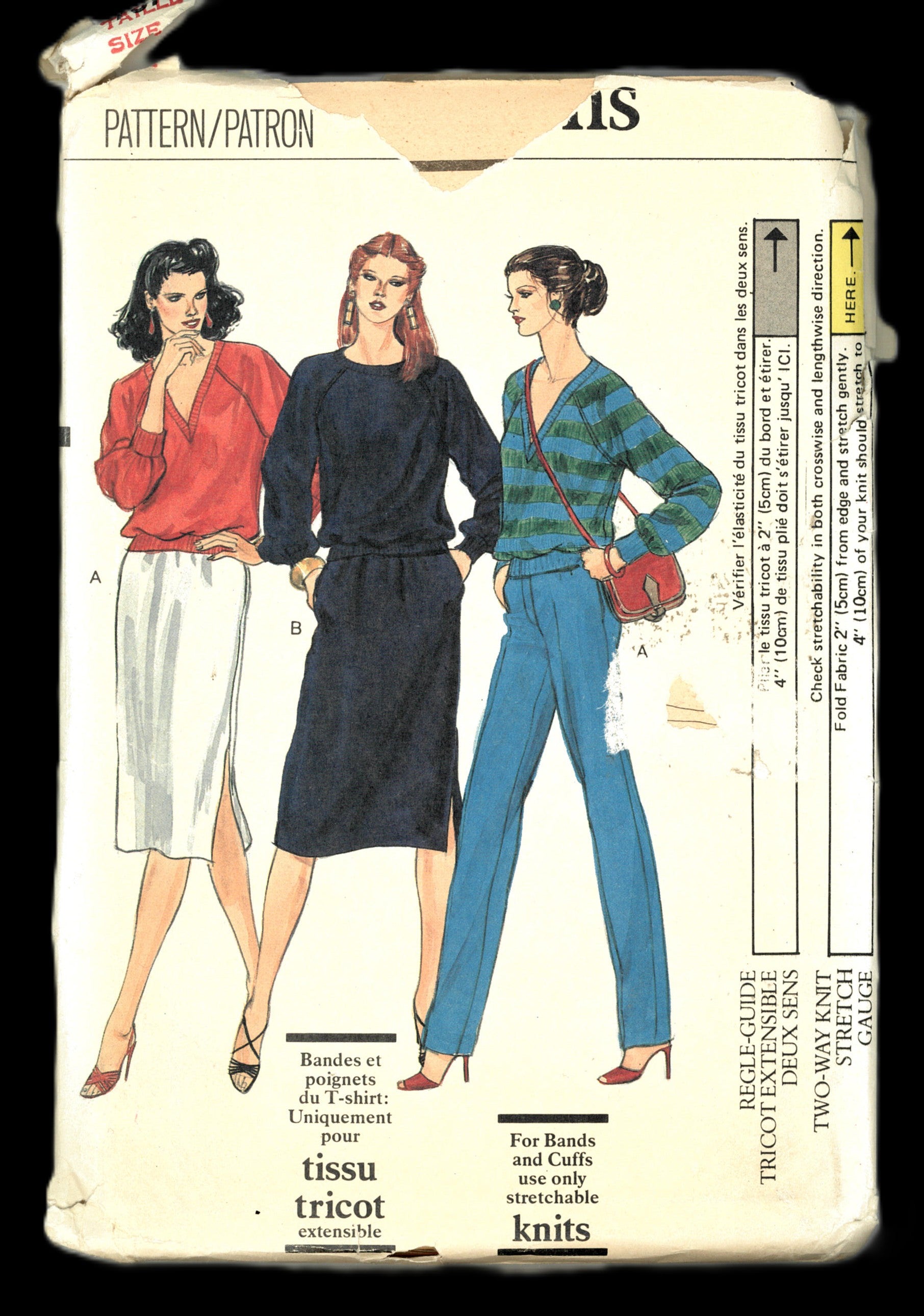 70s Vogue 7570 Misses Top Skirt and Pants Sewing Pattern - UNCUT - Size 12