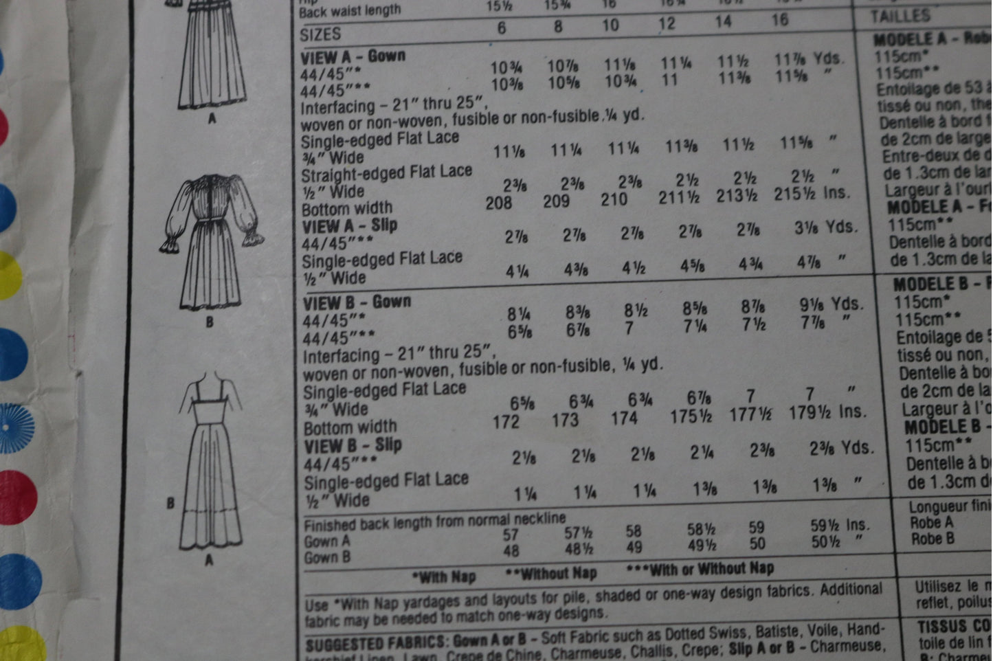 McCalls 7893 Jann Johnson Misses Brides and Bridemaids Gown and Slip and Blue Transfer Sewing Pattern - UNCUT - Size 12 Bust 34