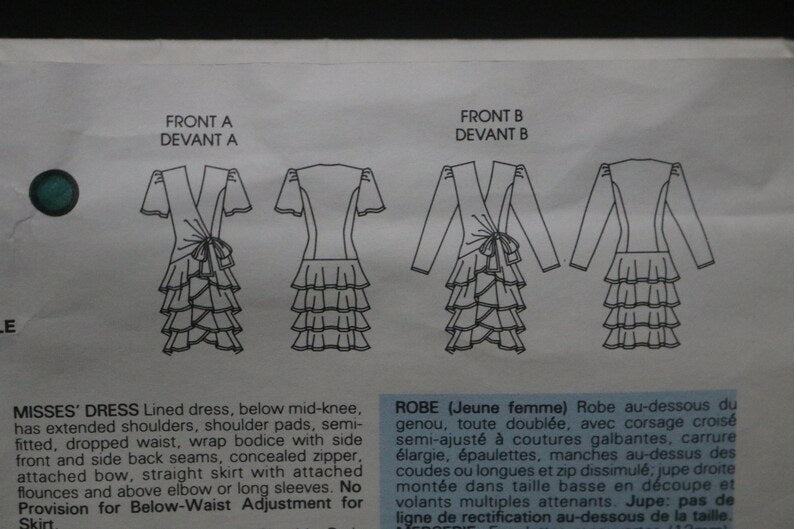 Vogue 1891 Bellville Sassoon Misses Dress Sewing Pattern  - UNCUT -  Size 12