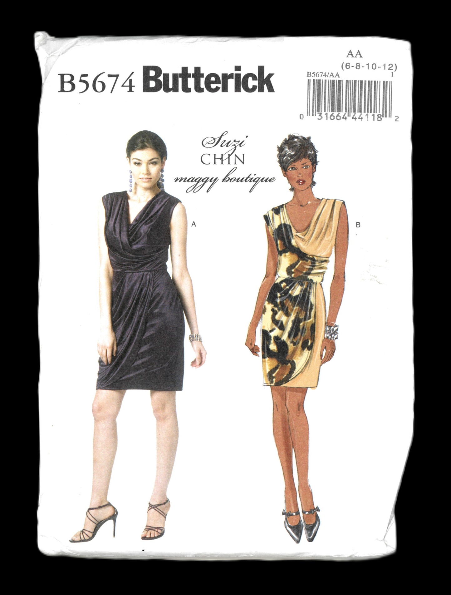 Butterick 5674 Maggy Boutique Suzi Chin Misses Dress Sewing Pattern UNCUT Size 6 8 10 12