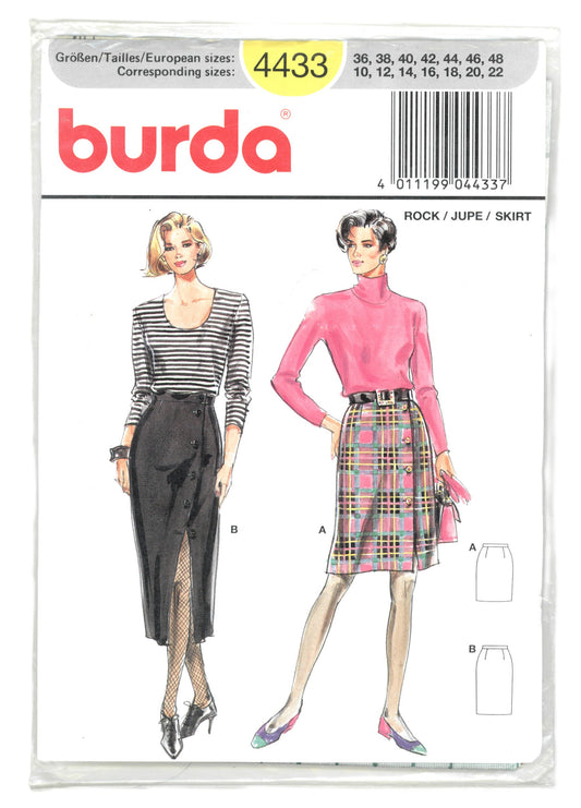 Burda 4433 Misses Skirt Sewing Pattern - UNCUT - Size 10 - 22