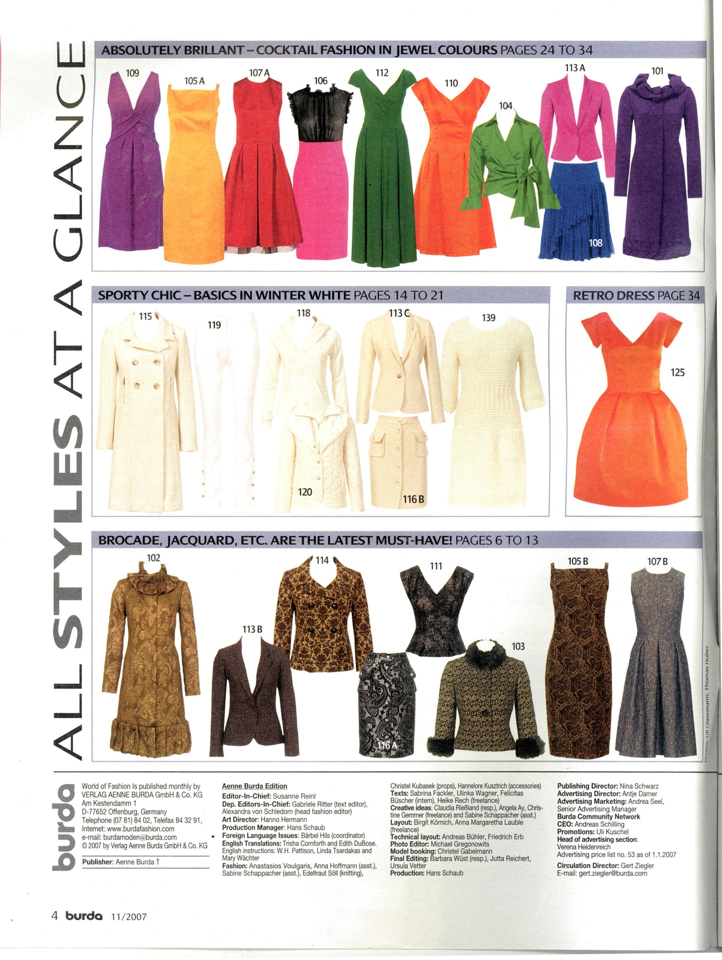 November 2007 ENGLISH Burda A World of Fashion Sewing Magazine