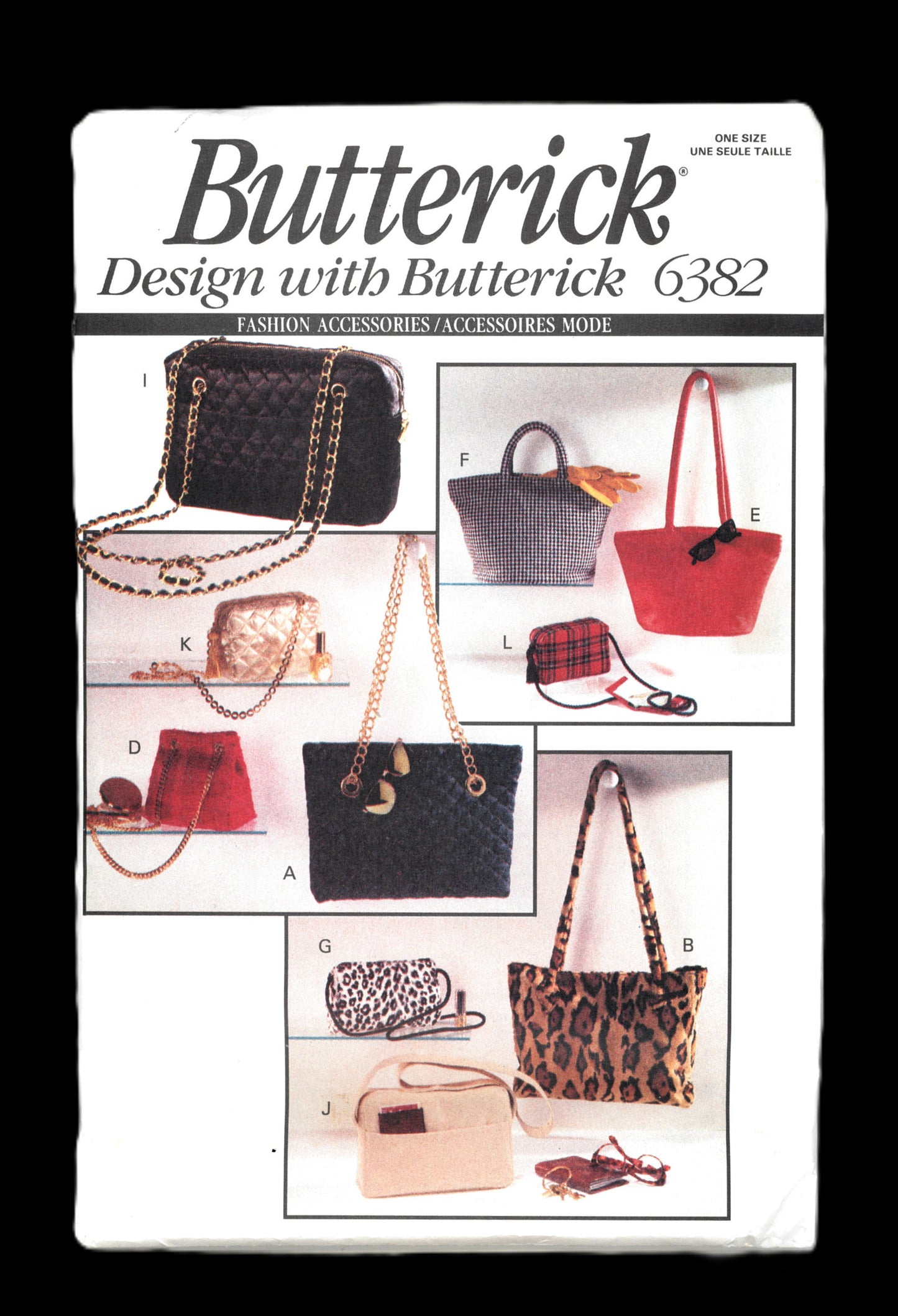 ButtericK 6382 Fashion Bags Sewing Pattern - UNCUT