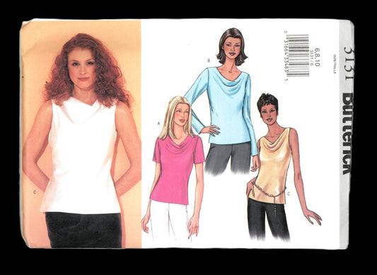 Butterick 3131 Misses Top Sewing Pattern UNCUT  Size 6 8 10