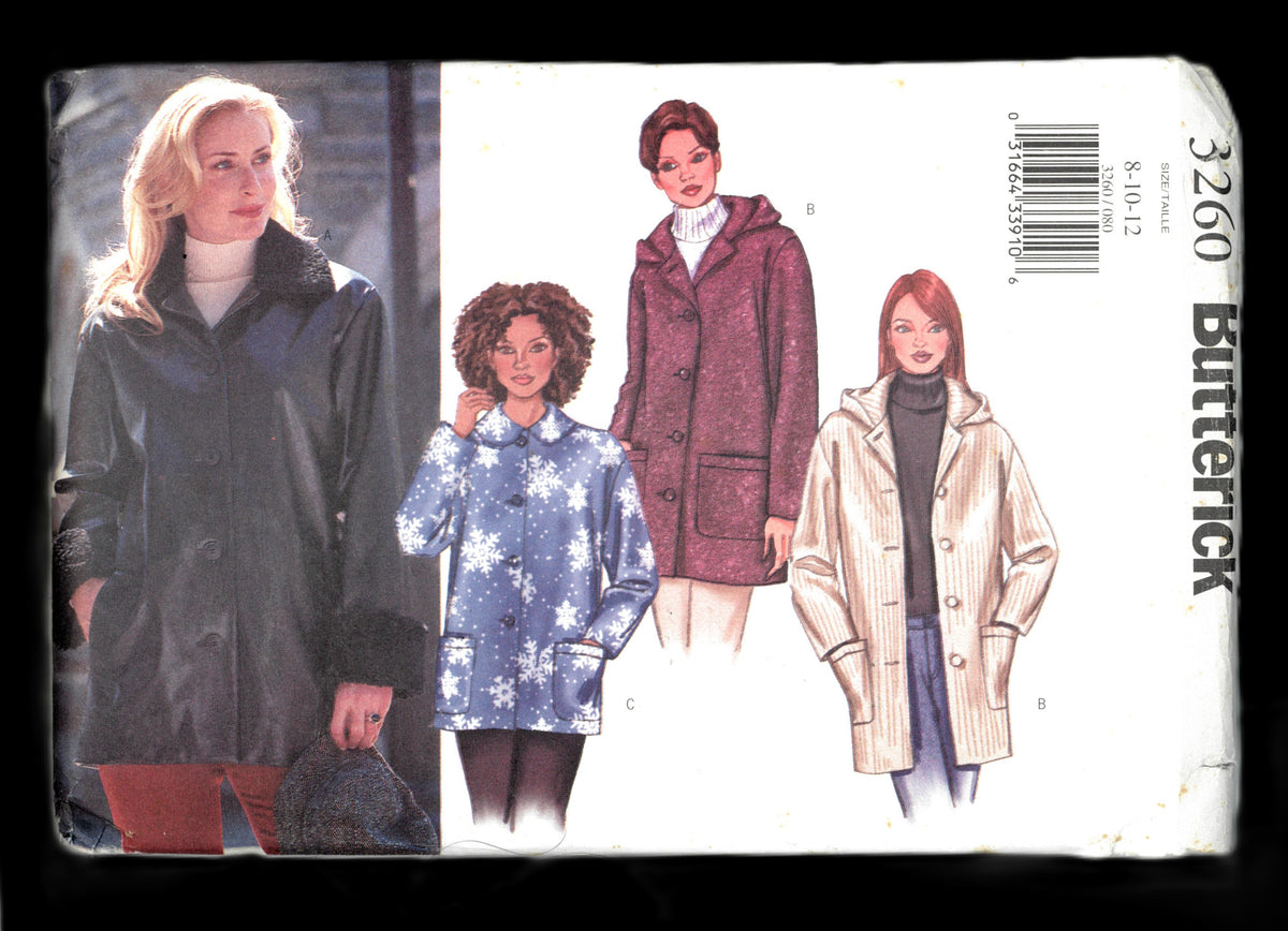 Butterick 3260 Misses / Misses Petite Jacket Sewing Pattern - UNCUT - Size 8 10 12