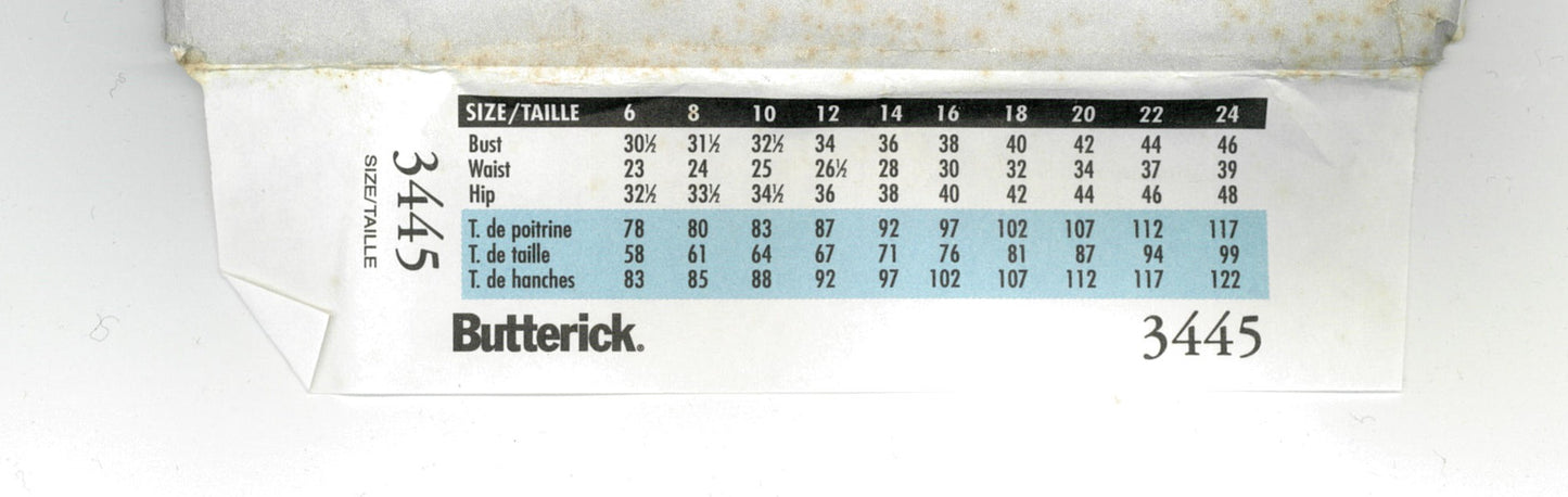 Butterick 3445 Misses Dress Sewing Pattern UNCUT Size 12 14 16